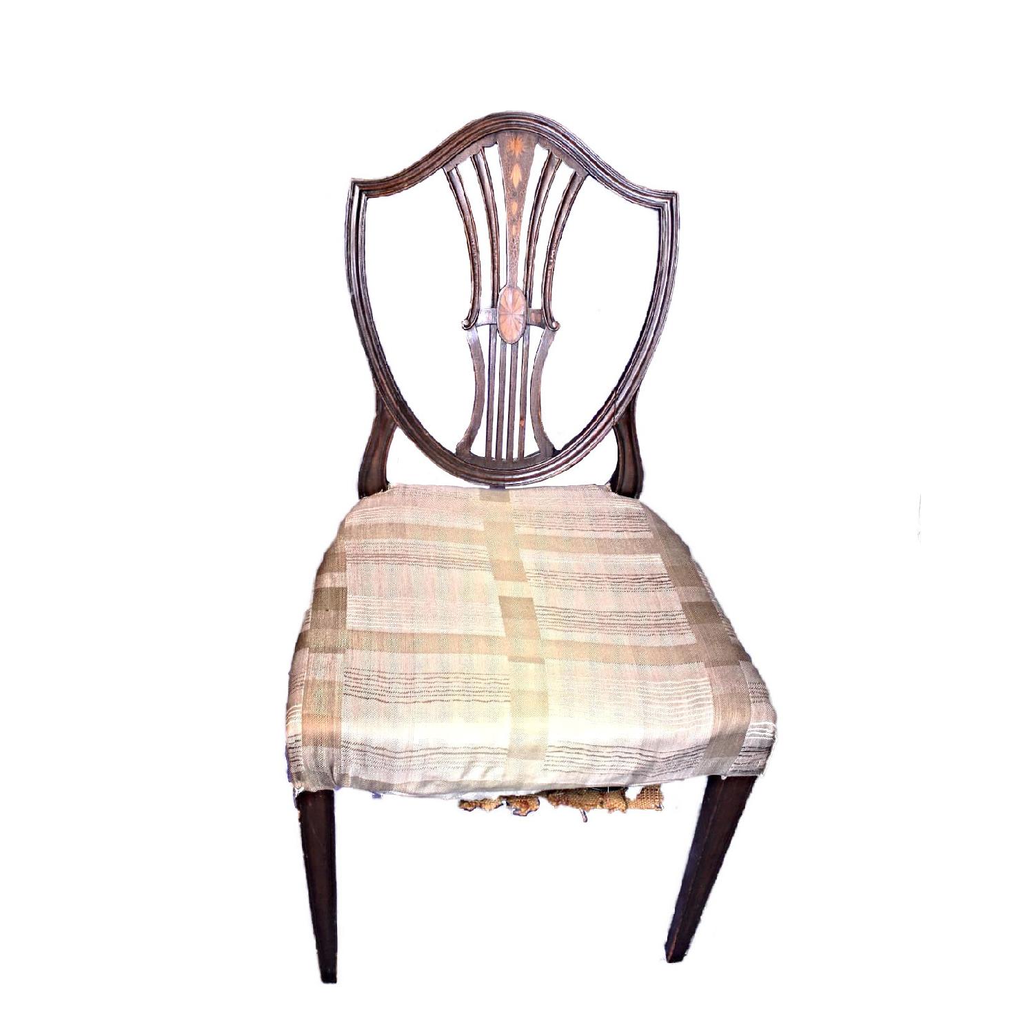19th Century Antique Inlaid Hepplewhite Shield Back Chair - image-2