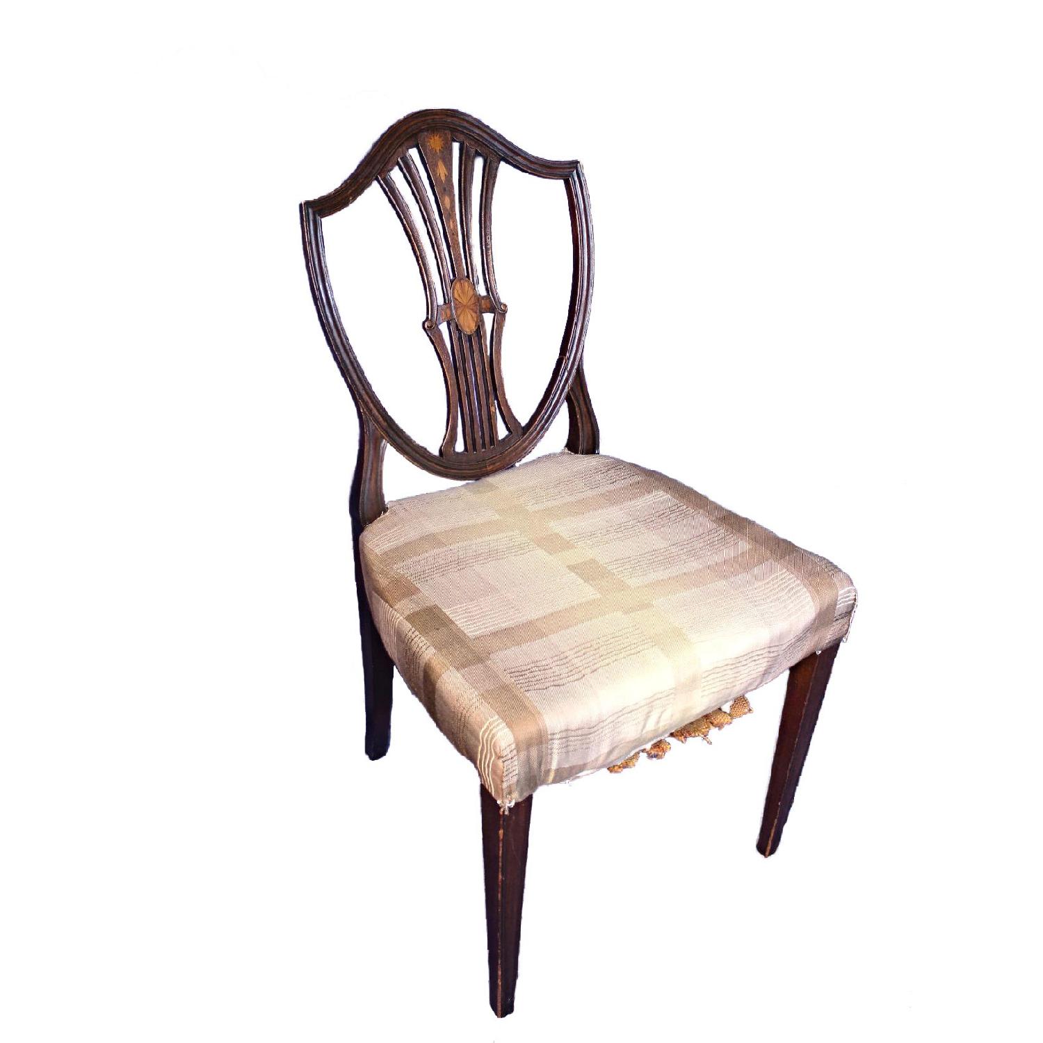 19th Century Antique Inlaid Hepplewhite Shield Back Chair - image-0