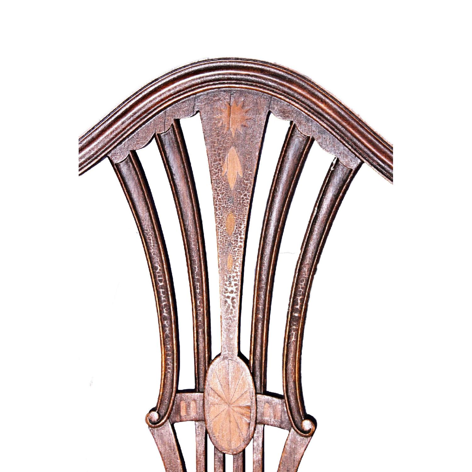 19th Century Antique Inlaid Hepplewhite Shield Back Chair - image-4