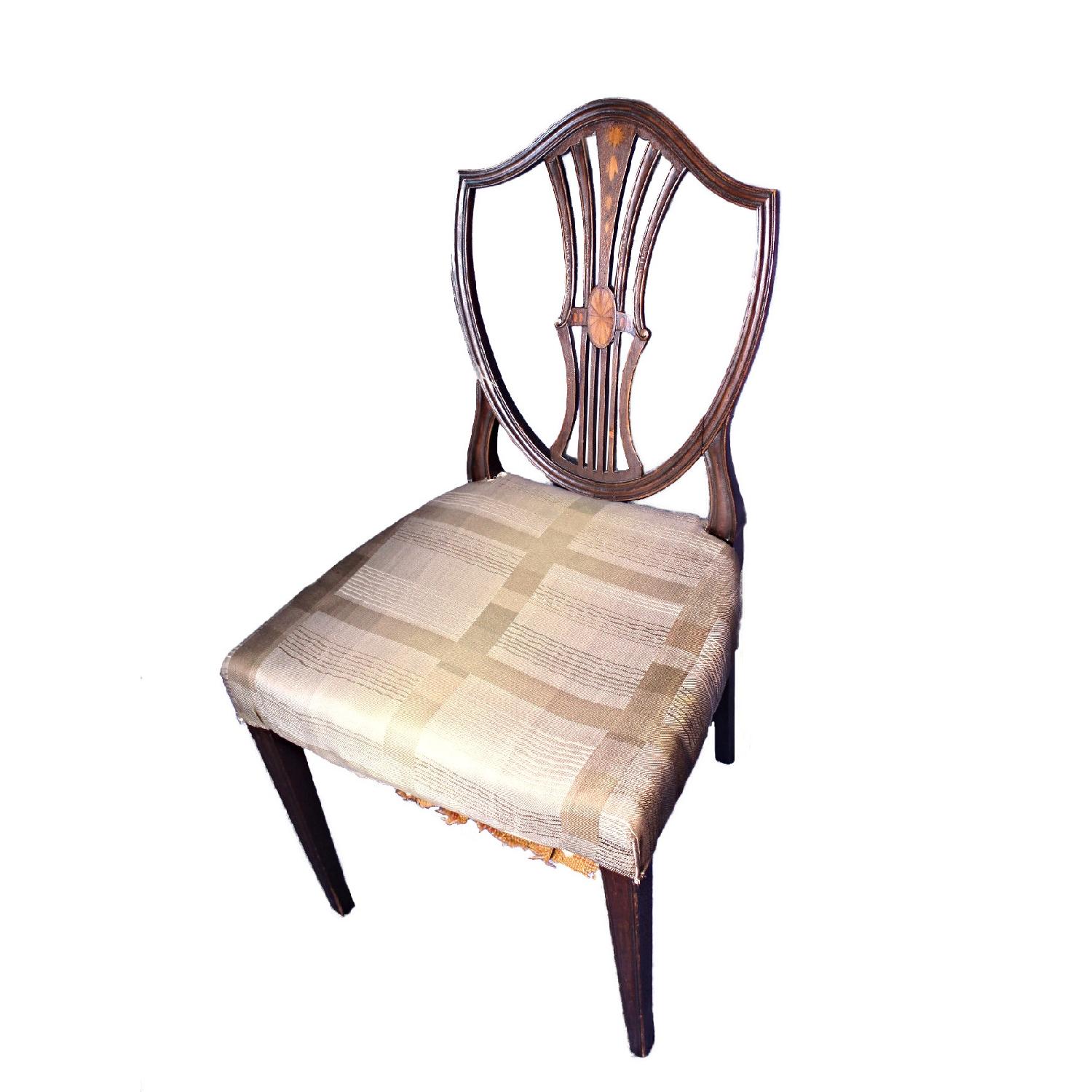 19th Century Antique Inlaid Hepplewhite Shield Back Chair - image-5