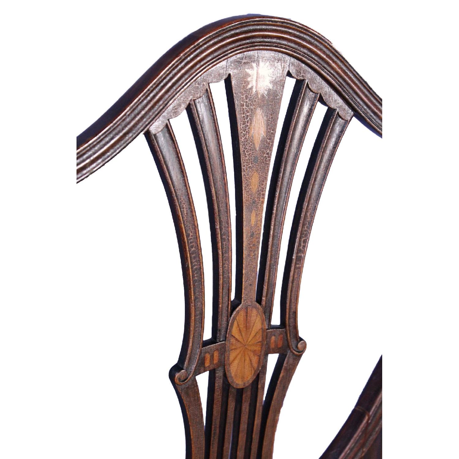 19th Century Antique Inlaid Hepplewhite Shield Back Chair - image-7