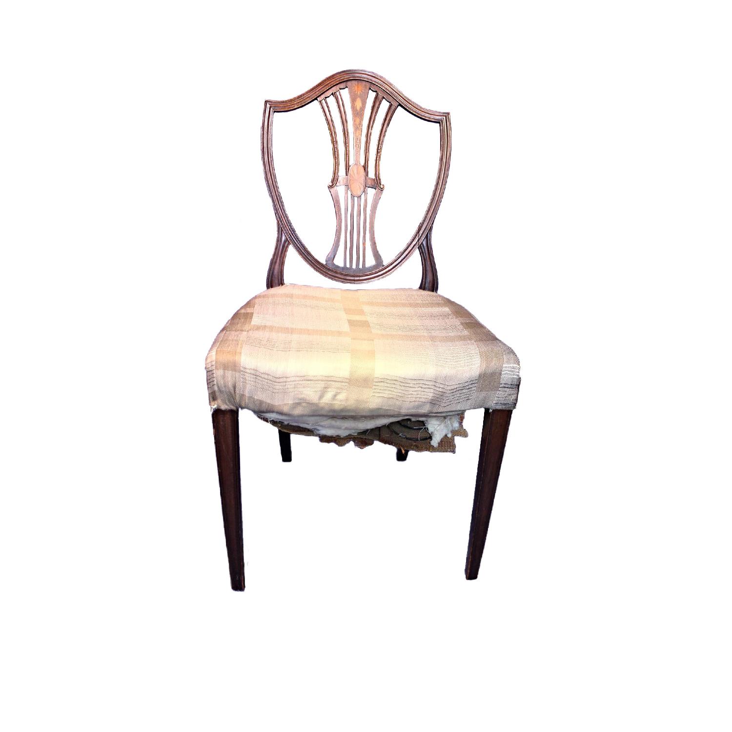 19th Century Antique Inlaid Hepplewhite Shield Back Chair - image-9