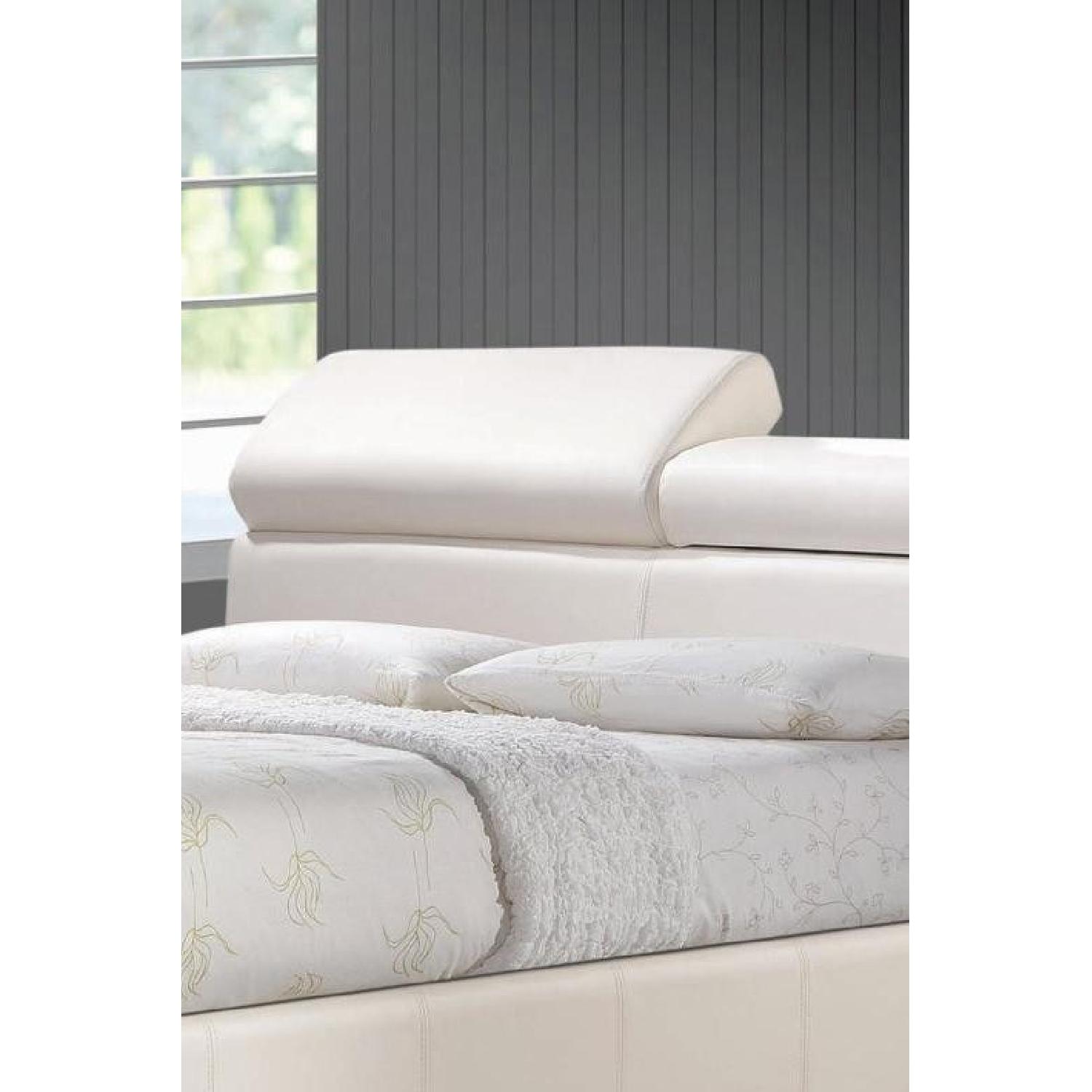 Coaster Storage White Faux Leather Upholstered Bed - image-2
