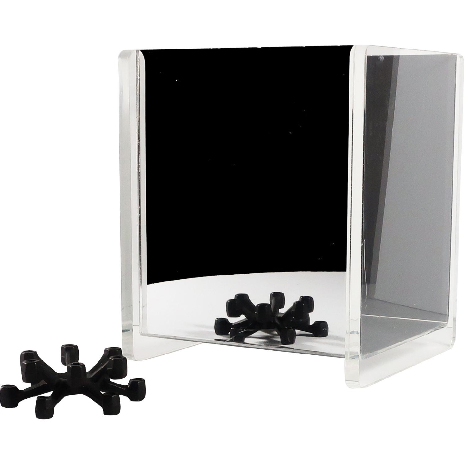 Vintage Lucite & Mirror Acrylic Waste Basket. - image-1