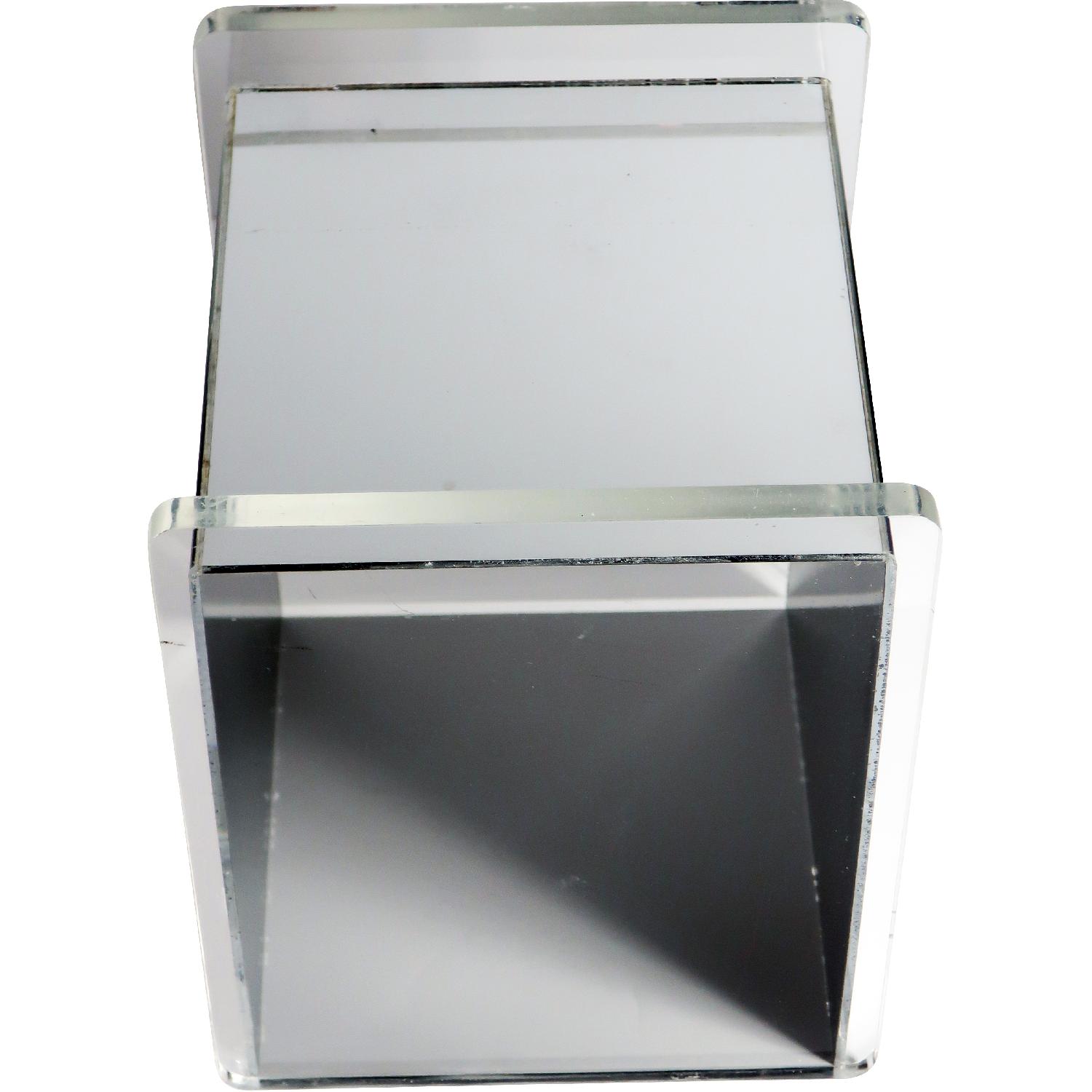 Vintage Lucite & Mirror Acrylic Waste Basket. - image-5