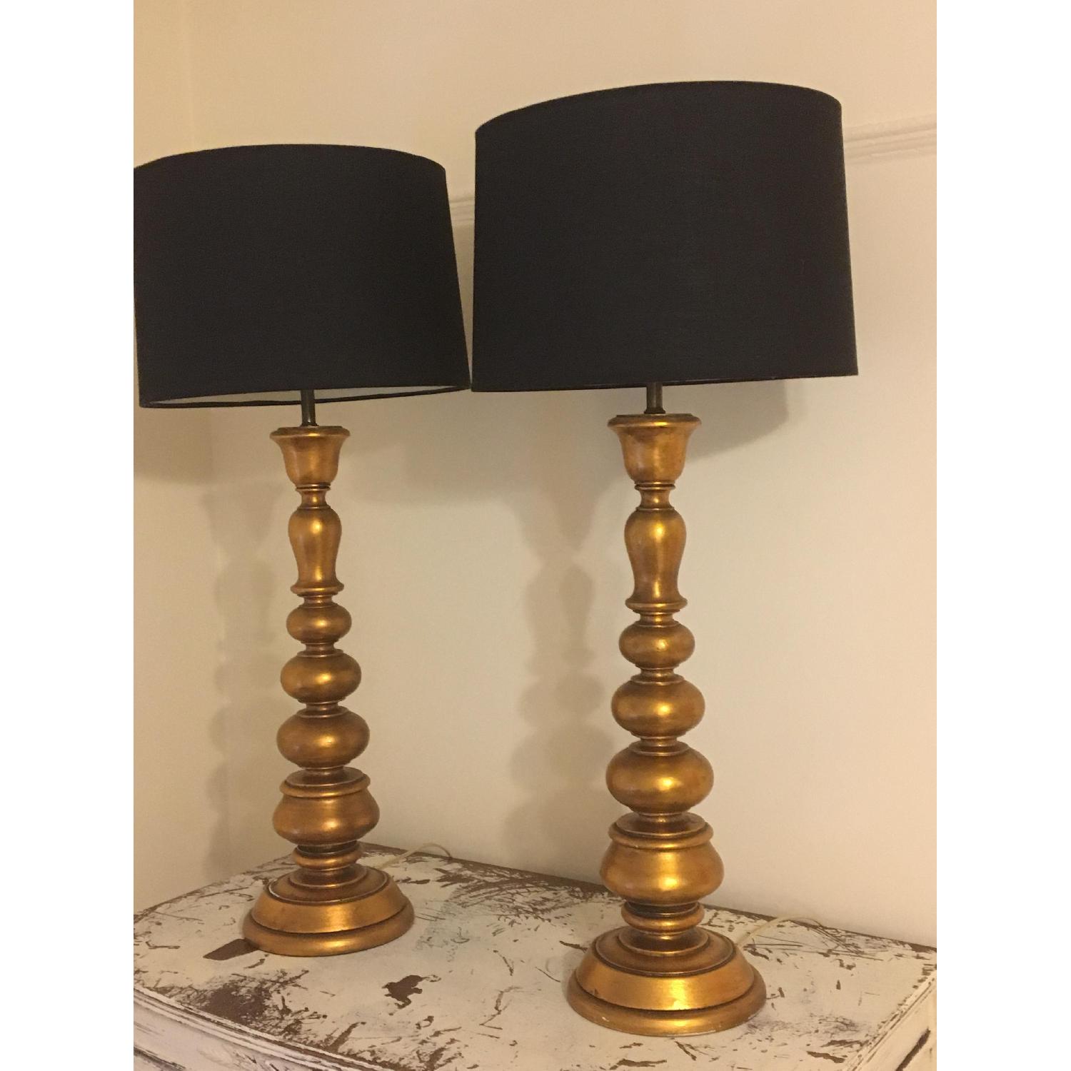 Large Gold Vintage Table Lamp - image-11
