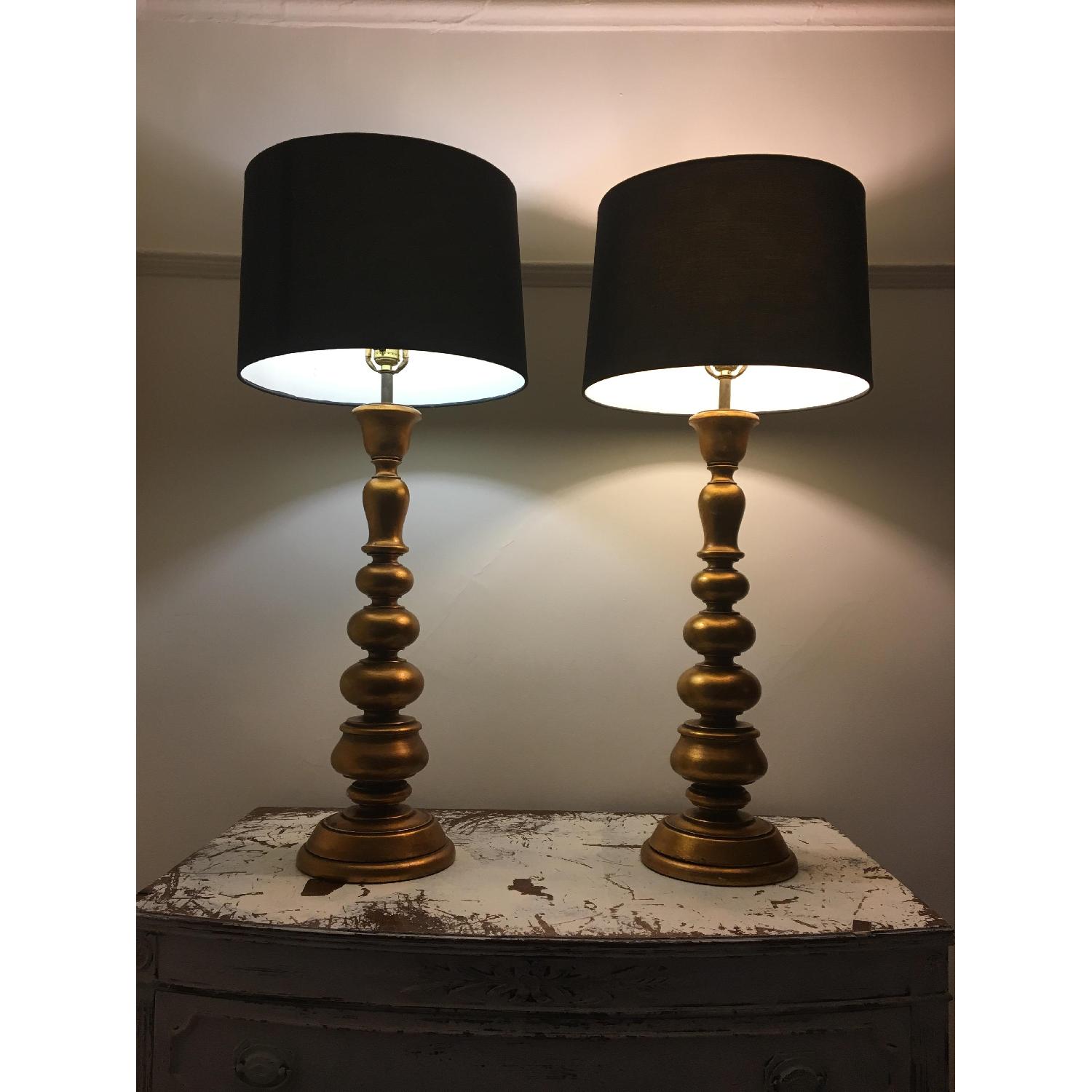 Large Gold Vintage Table Lamp - image-12