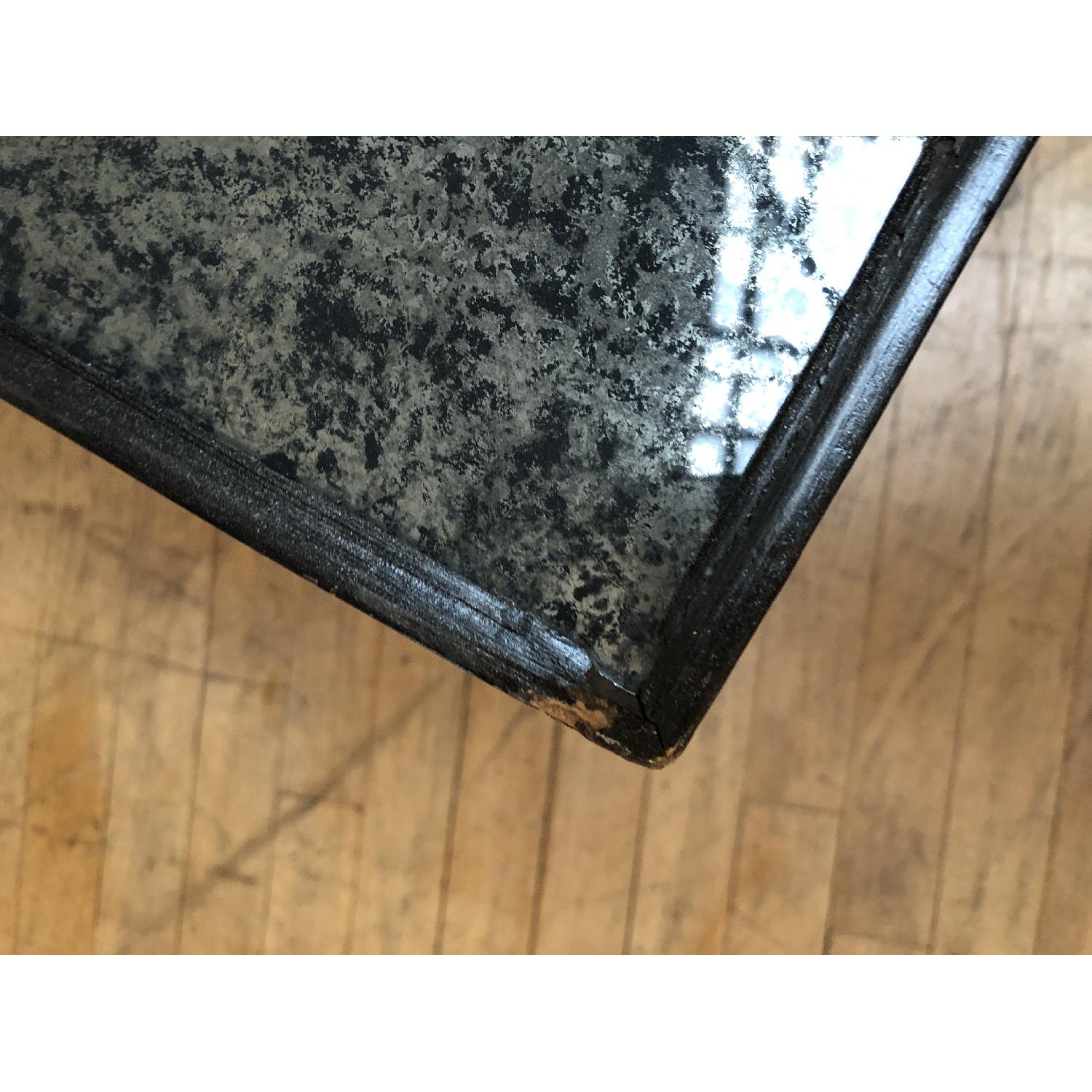 Mercury Glass Top Industrial Coffee Table - image-1