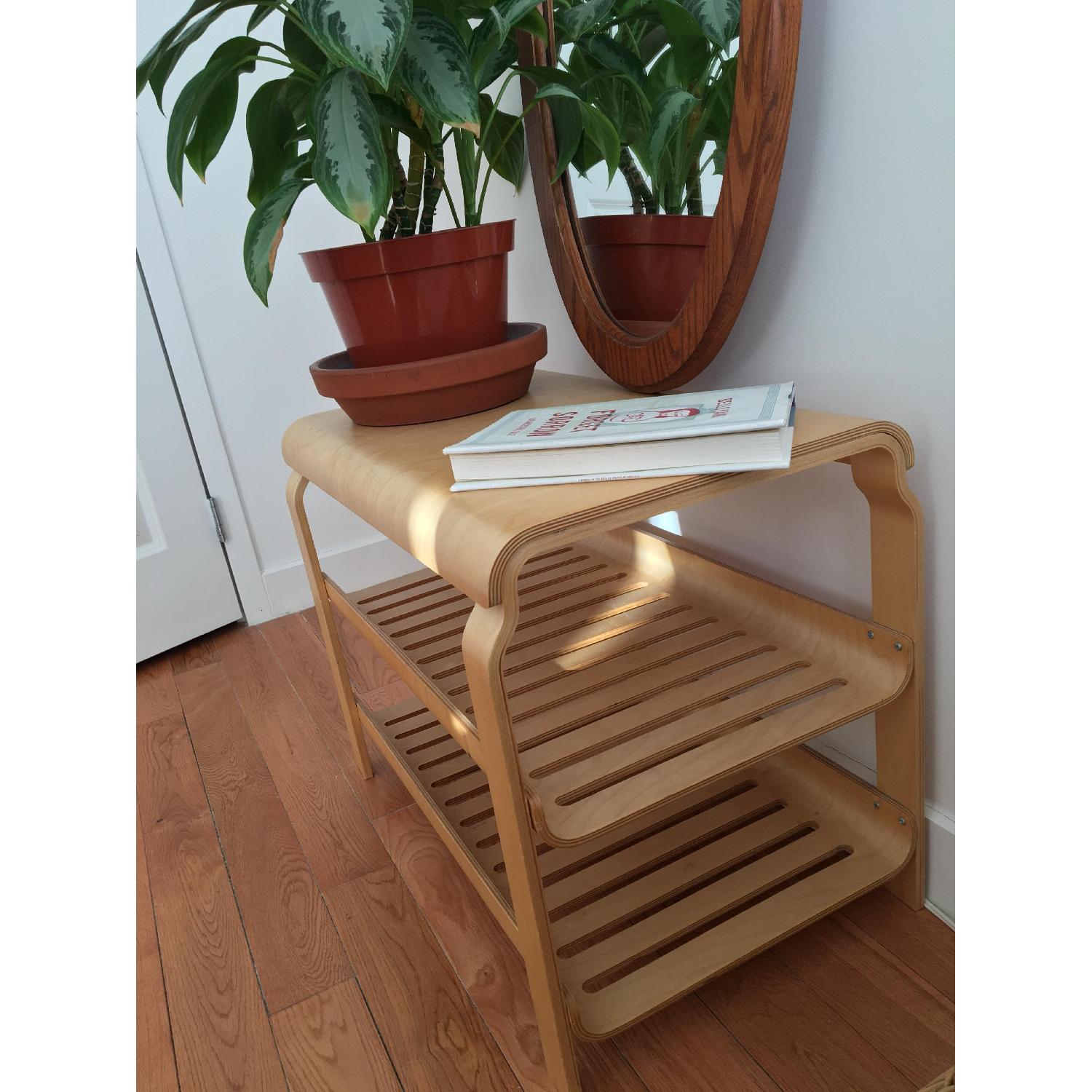 Vintage Scandinavian Mid Century Bench/Entryway Shoe Storage - image-2