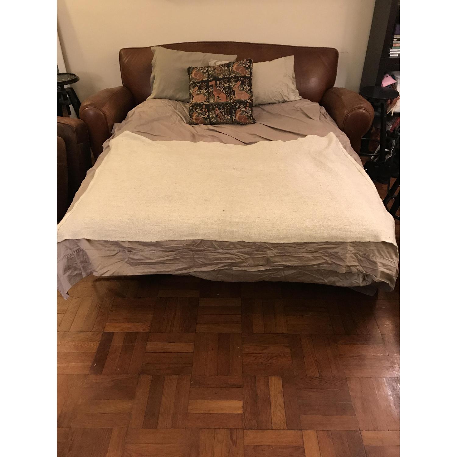 Leather Pull-Out Sleeper Sofa - image-2