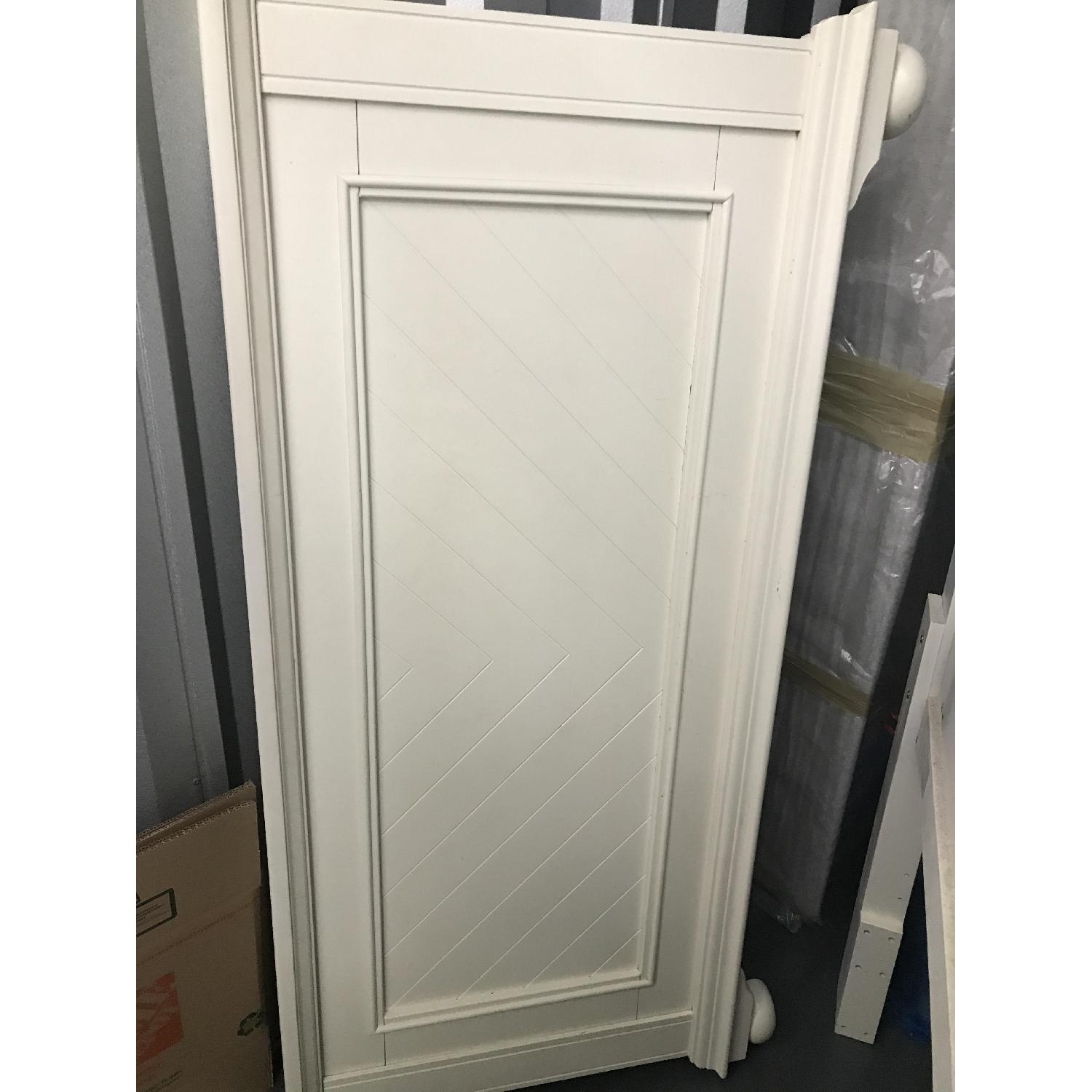 Full-Size White Wooden Bed Frame - image-3