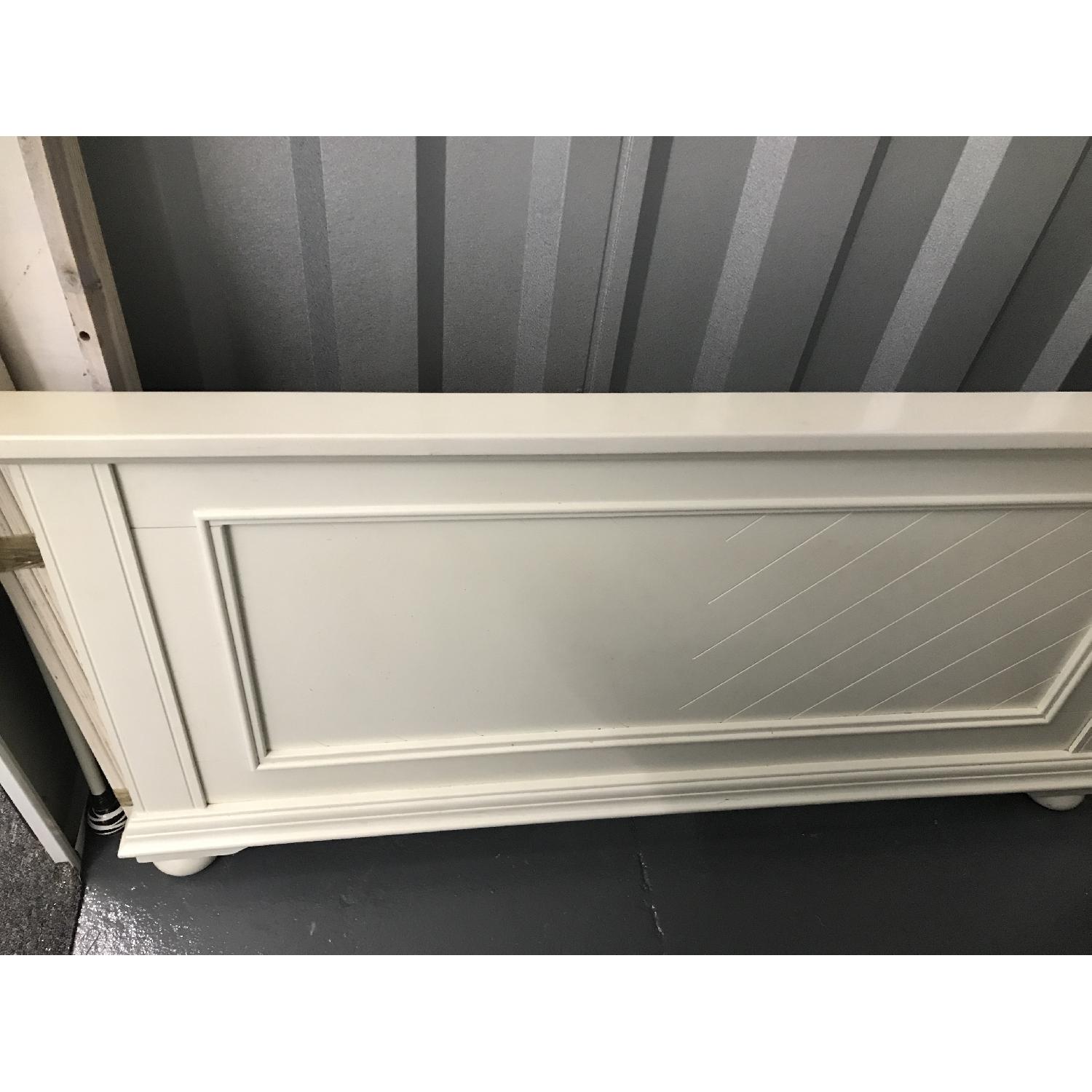 Full-Size White Wooden Bed Frame - image-4