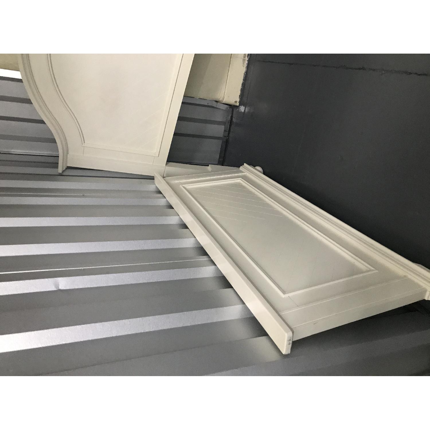 Full-Size White Wooden Bed Frame - image-6