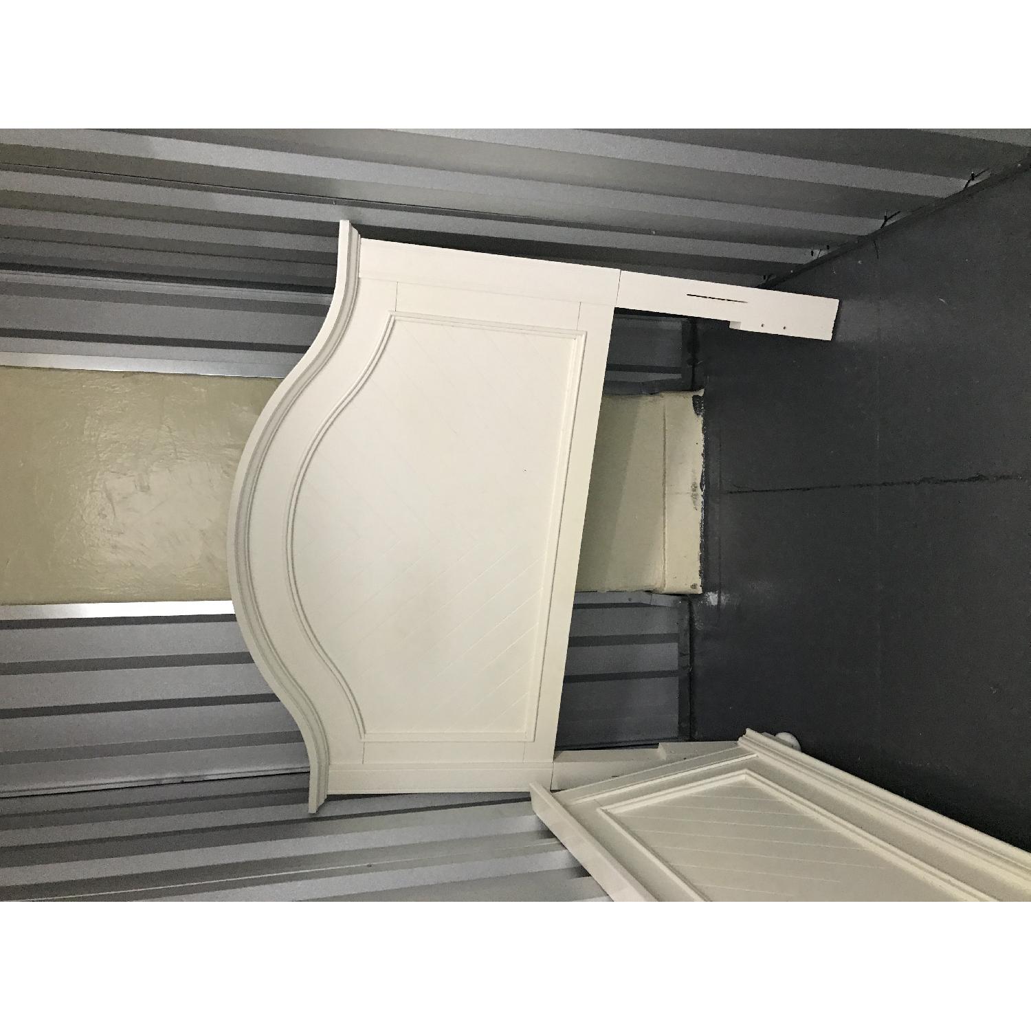 Full-Size White Wooden Bed Frame - image-7