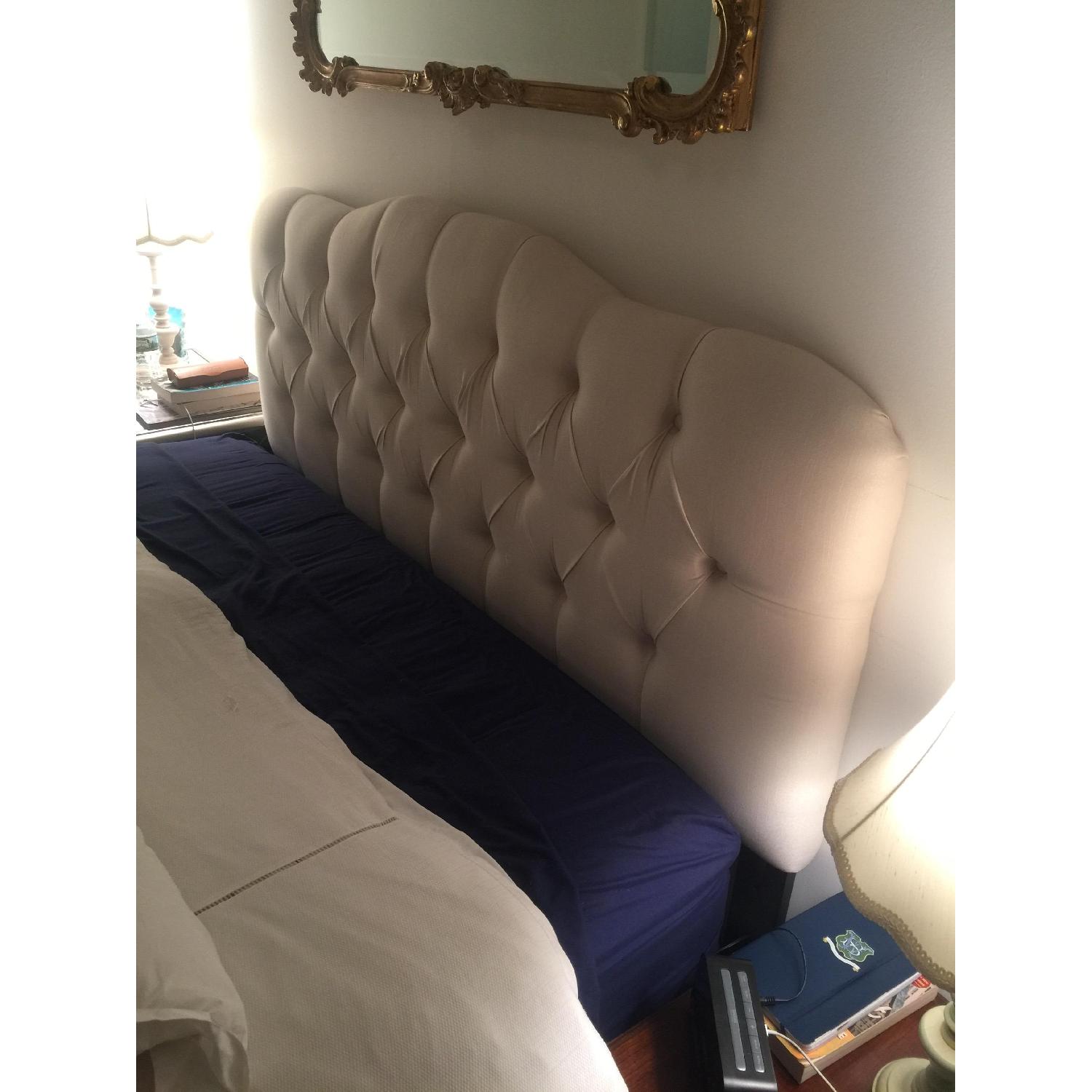 Queen Size Cream Tufted Headboard - image-2