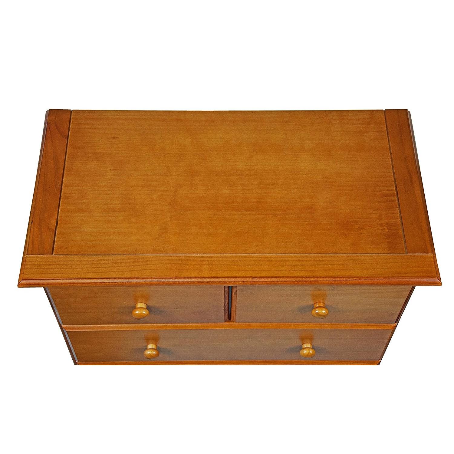 Honey Pine 6 Drawer Chest in Brazilian Solid Wood - image-2