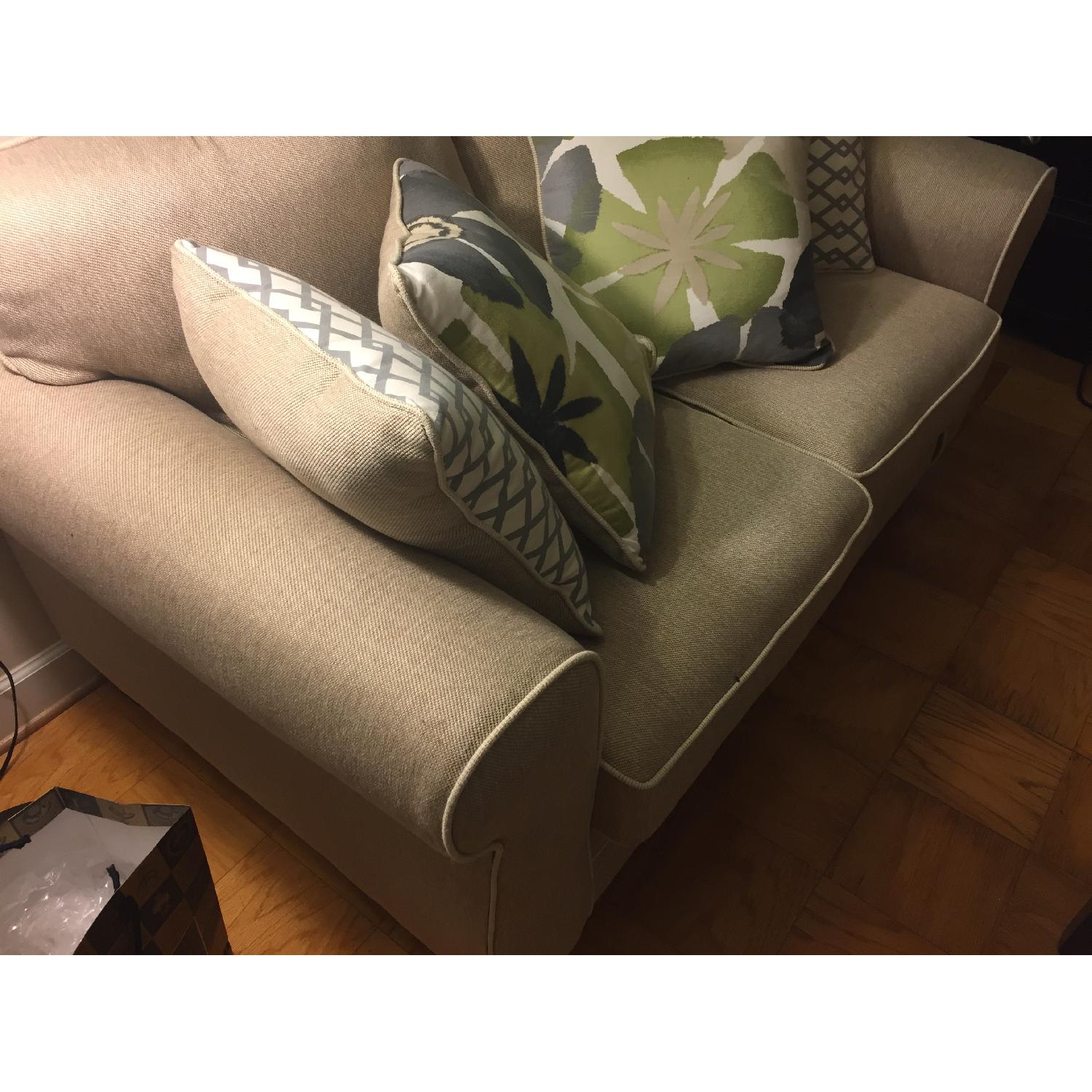 Rooms to Go Lilith Pond Taupe Loveseat - image-2