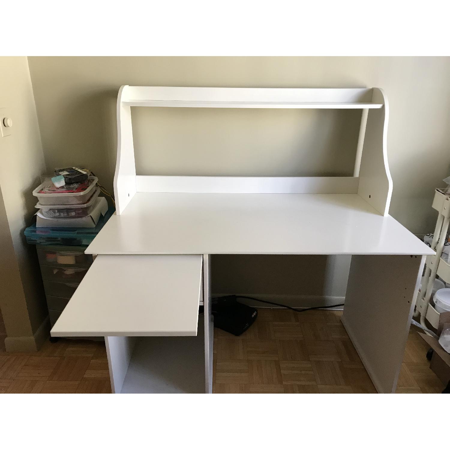 Ikea White Computer Table - image-1