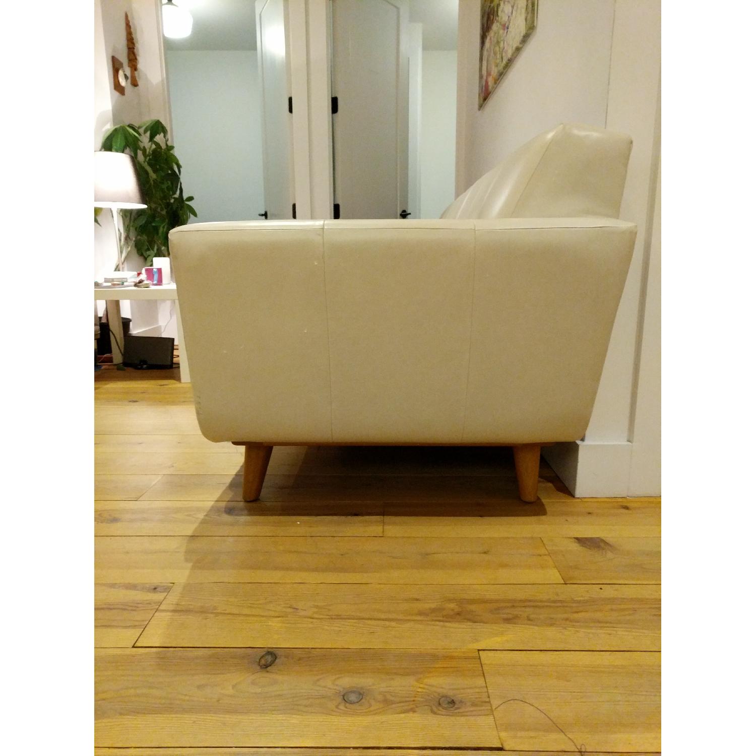 Ivory Leather Sofa - image-3
