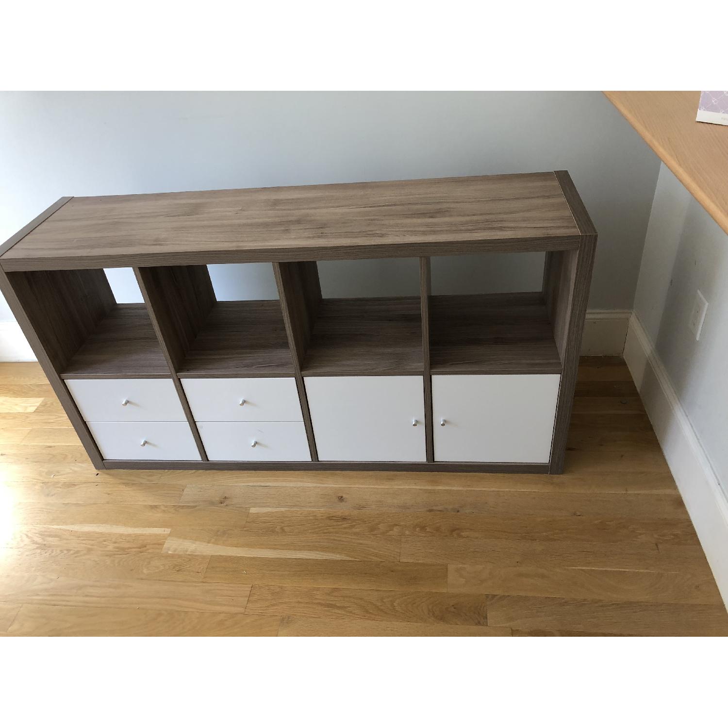 Ikea Kallax Cubes Shelving in Light Grey Walnut - image-2