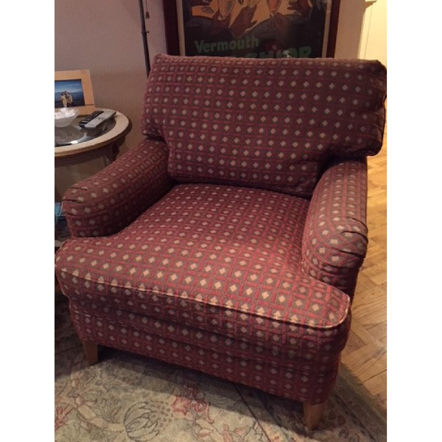 Ethan Allen Geometric Pattern Armchair - image-1