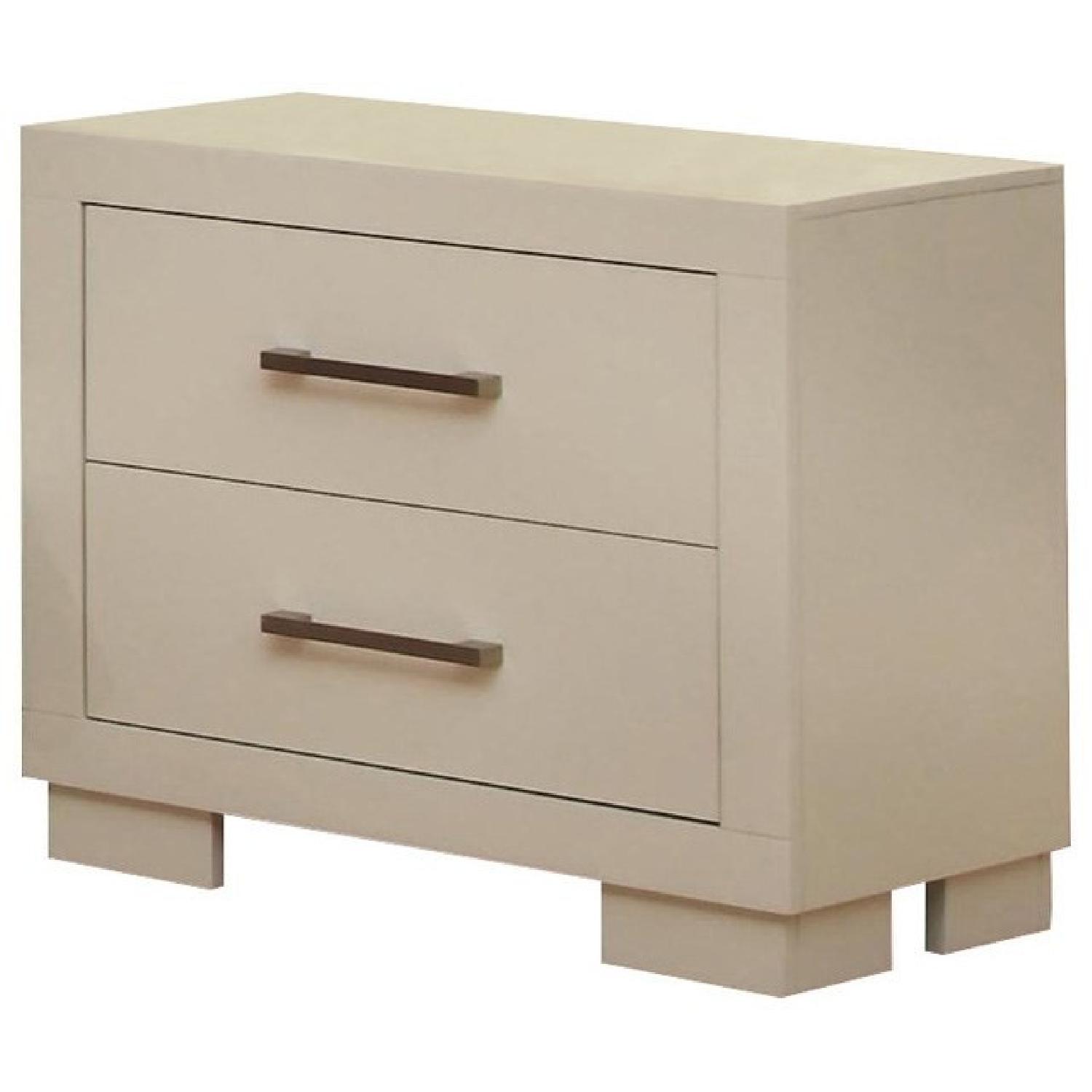Two Drawer Nightstand in White - image-2