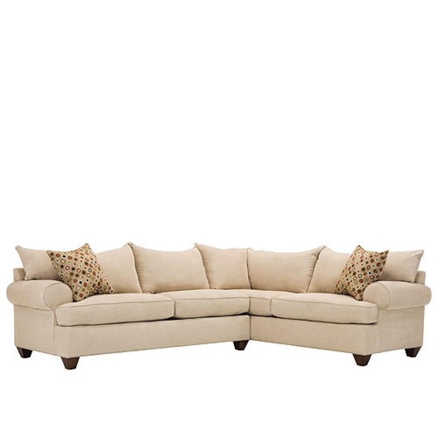 Raymour & Flanigan 2 Piece Sectional Sofa - AptDeco