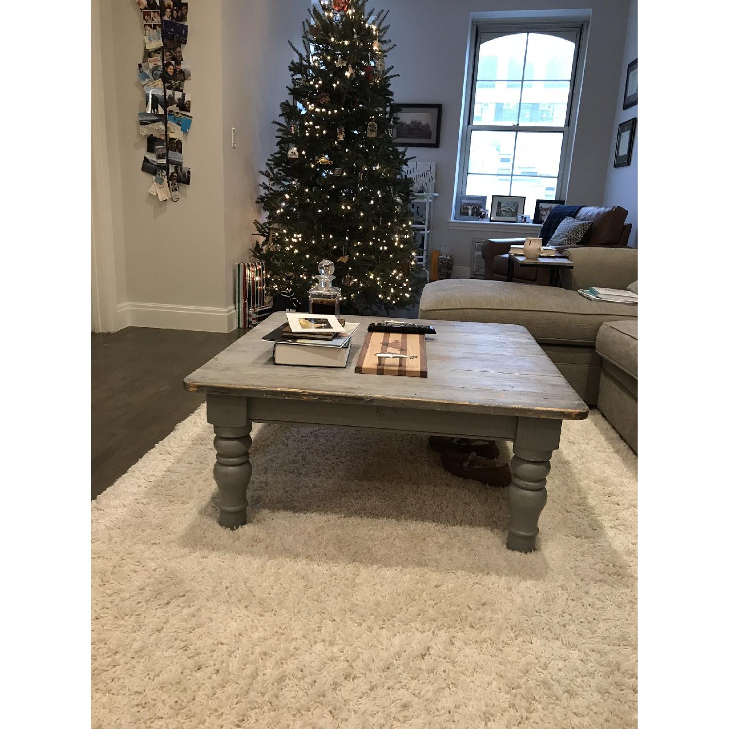 Ethan Allen Solid Wood Square Coffee Table - image-1