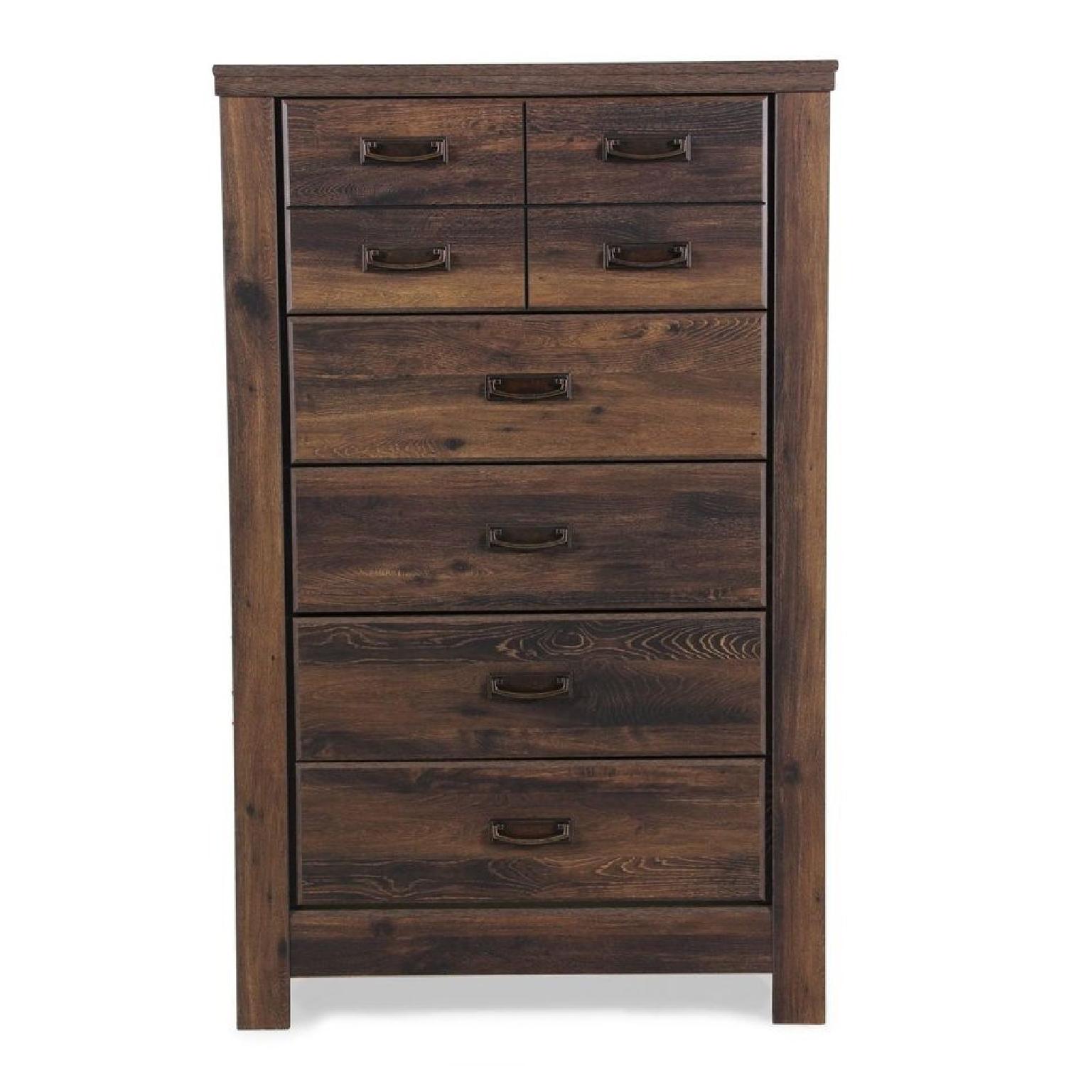 Ashley Quinden Dark Brown Five Drawer Chest - image-2