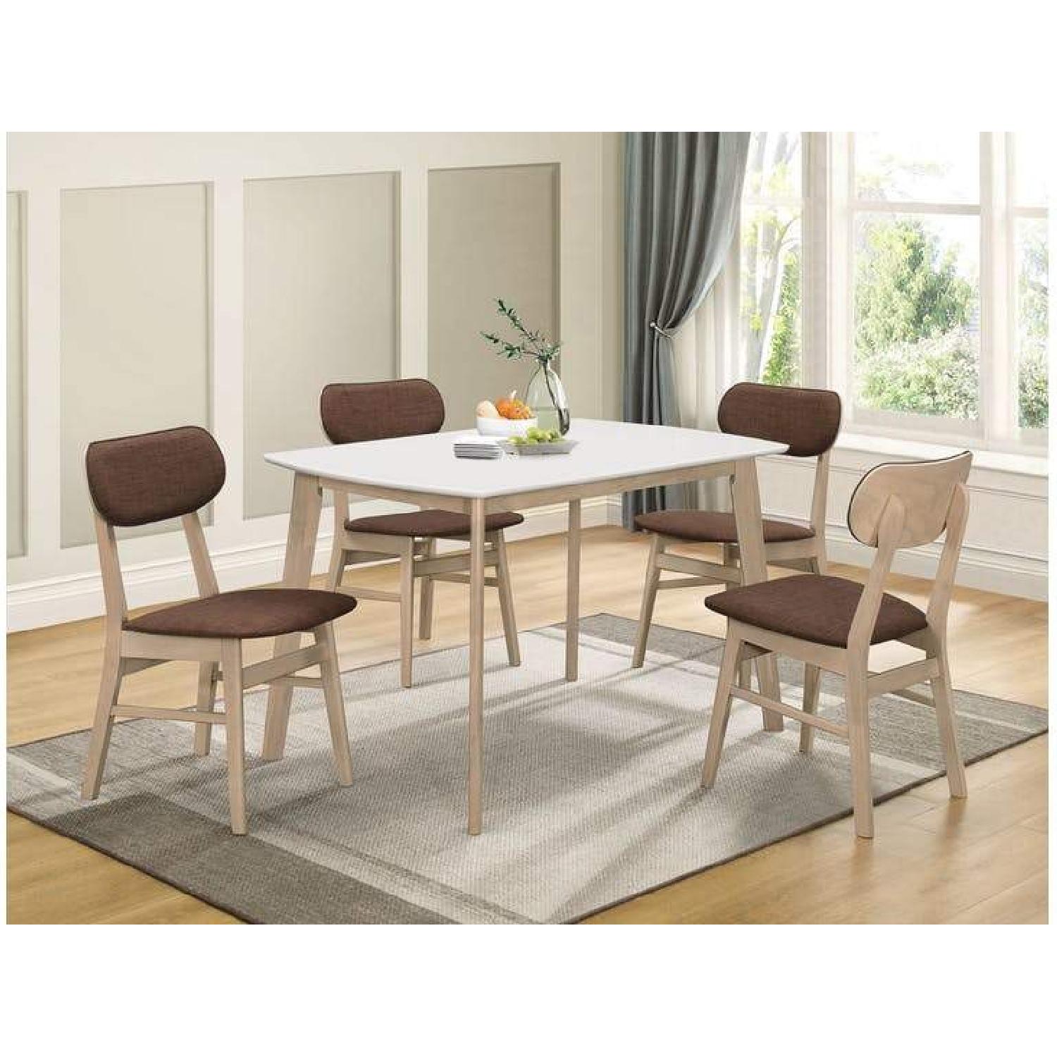 Rubberwood & White Fiberboard Top Table - image-1