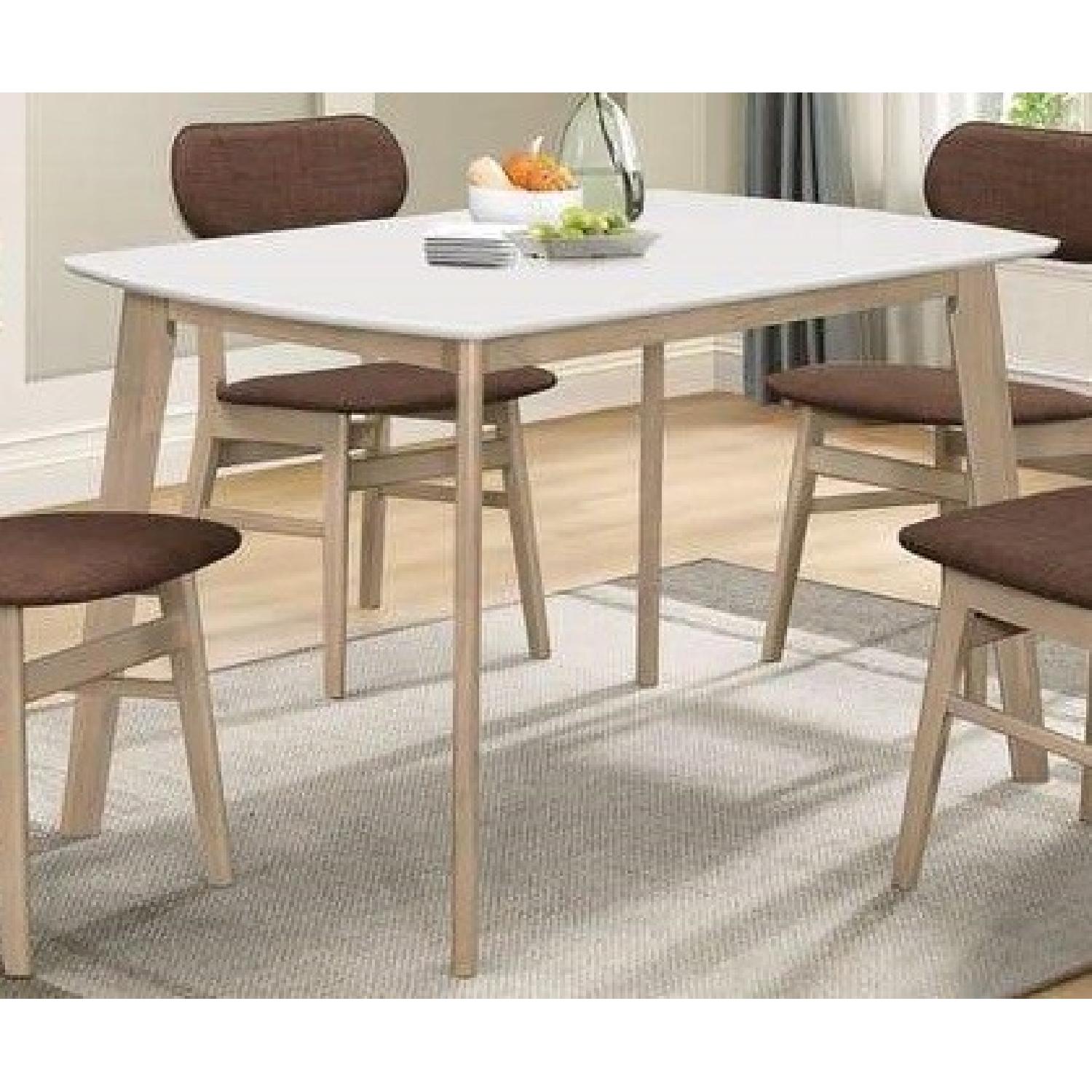 Rubberwood & White Fiberboard Top Table - image-2