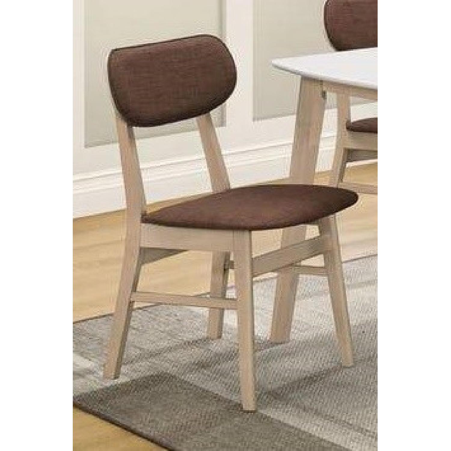 Curved Back Chair w/ Upholstered Cushion - image-1