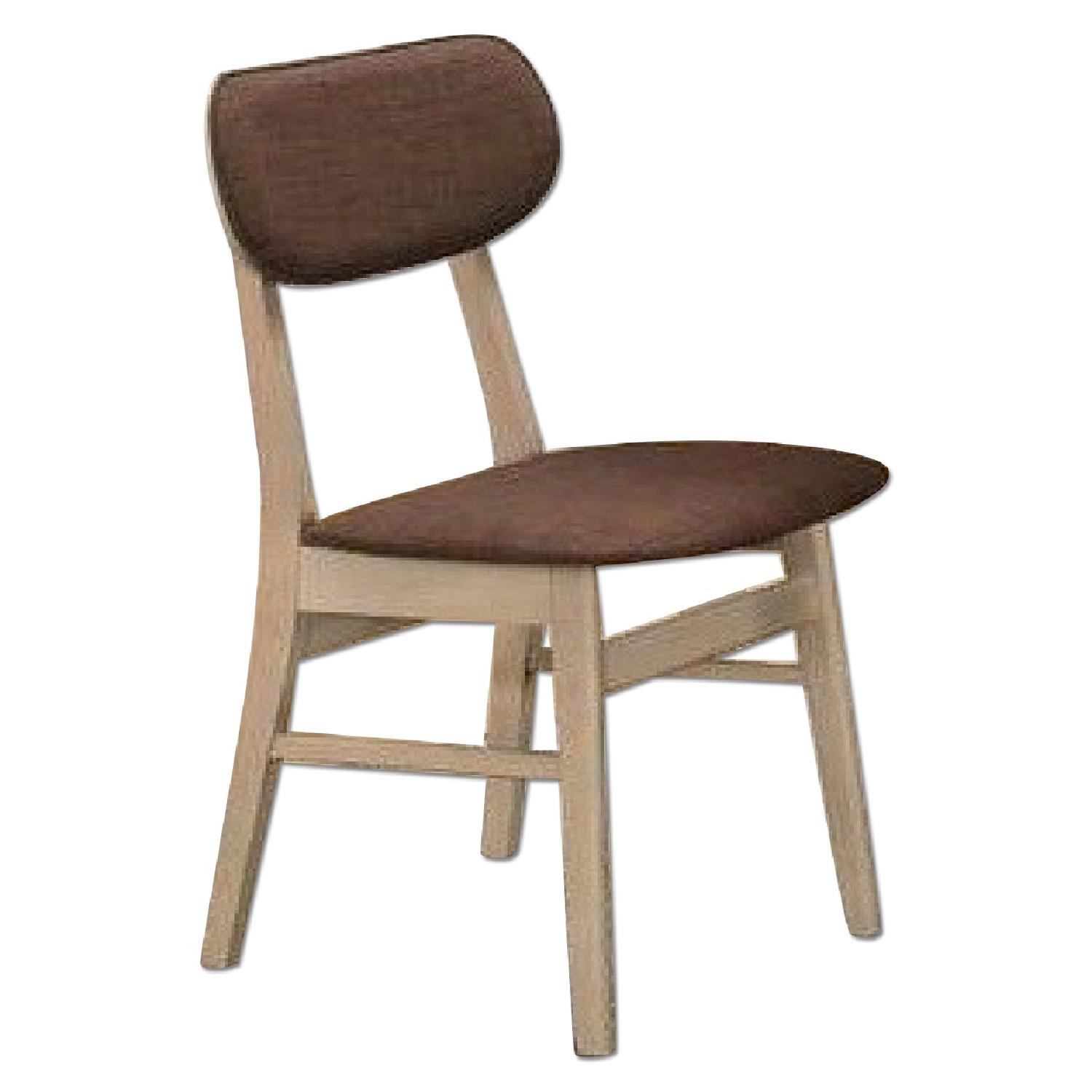 Curved Back Chair w/ Upholstered Cushion - image-0