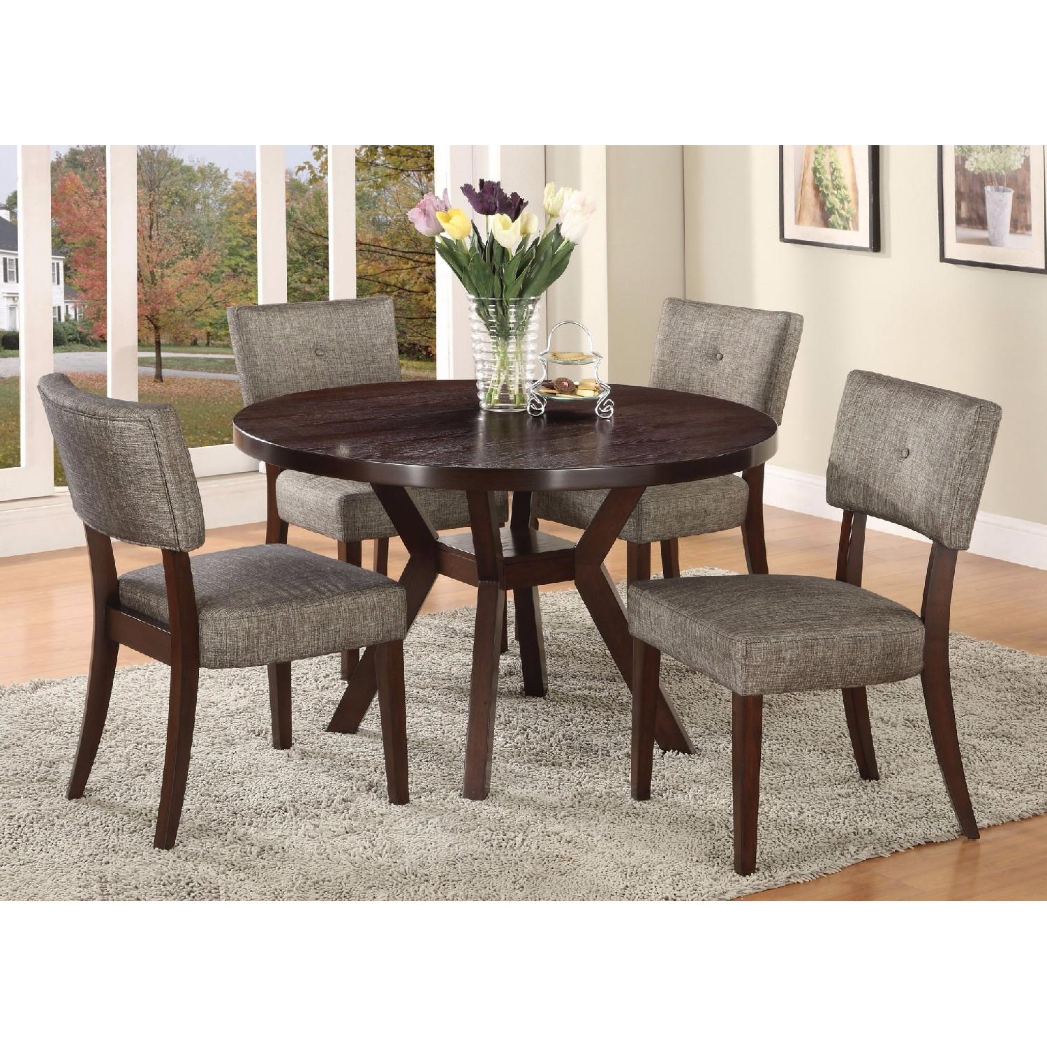 Espresso Round Dining Table AptDeco