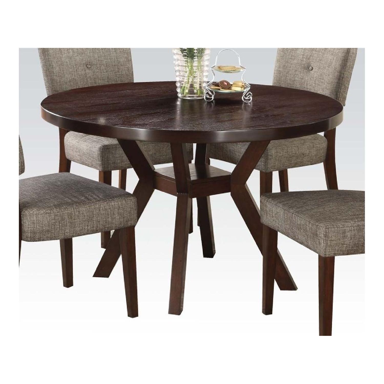 Espresso Round Dining Table - image-2
