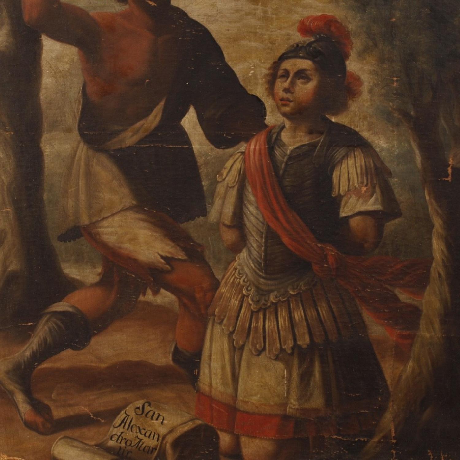 Italian Religious Oil Painting Martyrdom of Saint Alexander - image-9