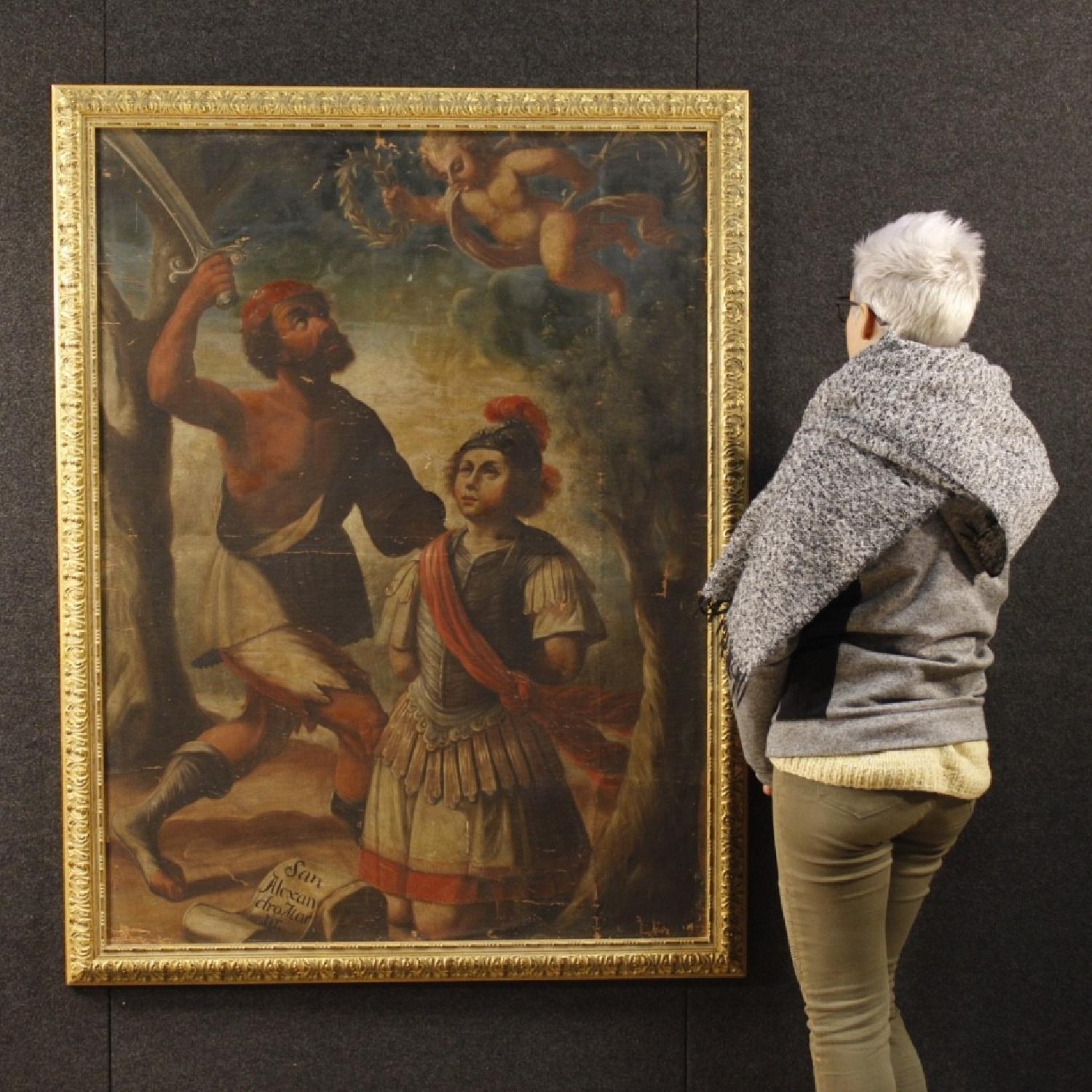 Italian Religious Oil Painting Martyrdom of Saint Alexander - image-12