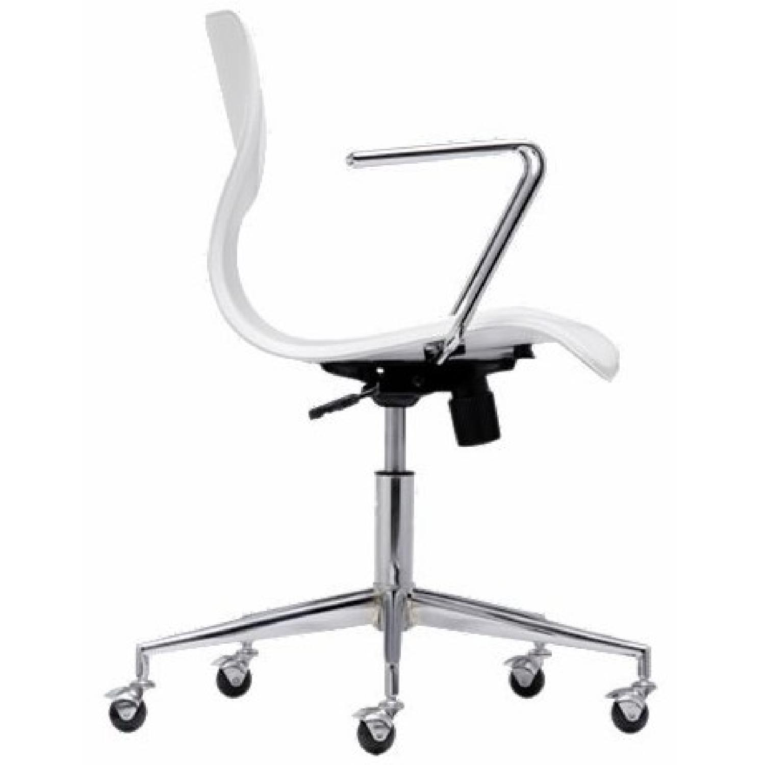 CB2 Form White Office Chair AptDeco