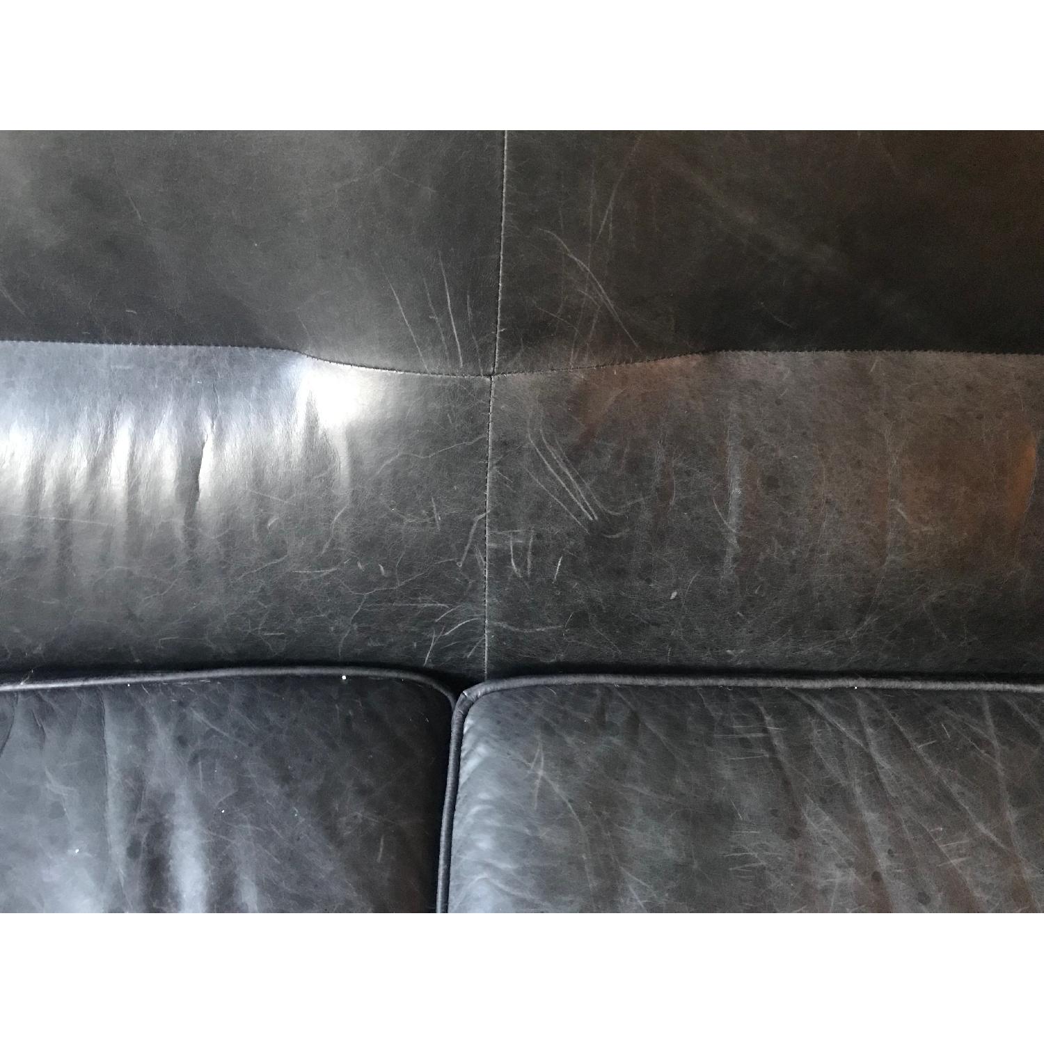 West Elm Denmark Leather Loveseat - image-3