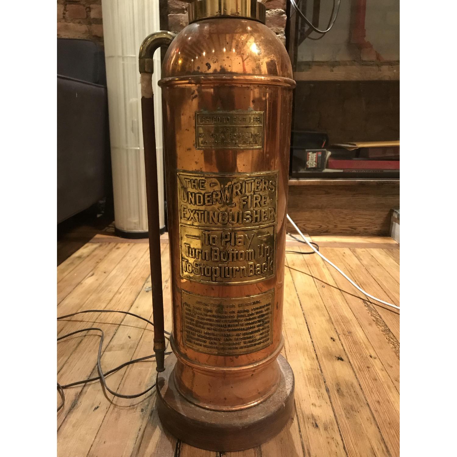 Vintage Fire Extinguisher Standing Lamp AptDeco