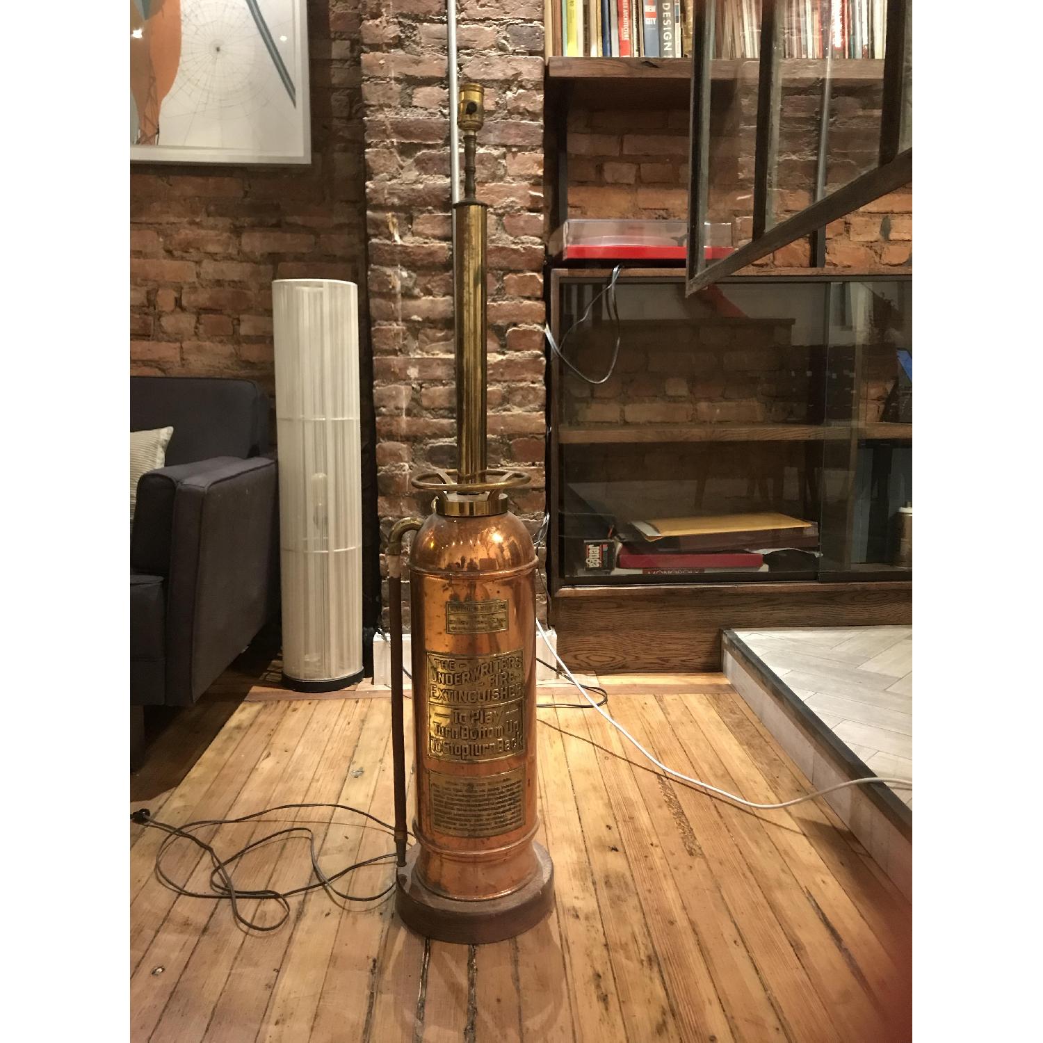 Vintage Fire Extinguisher Standing Lamp - image-3