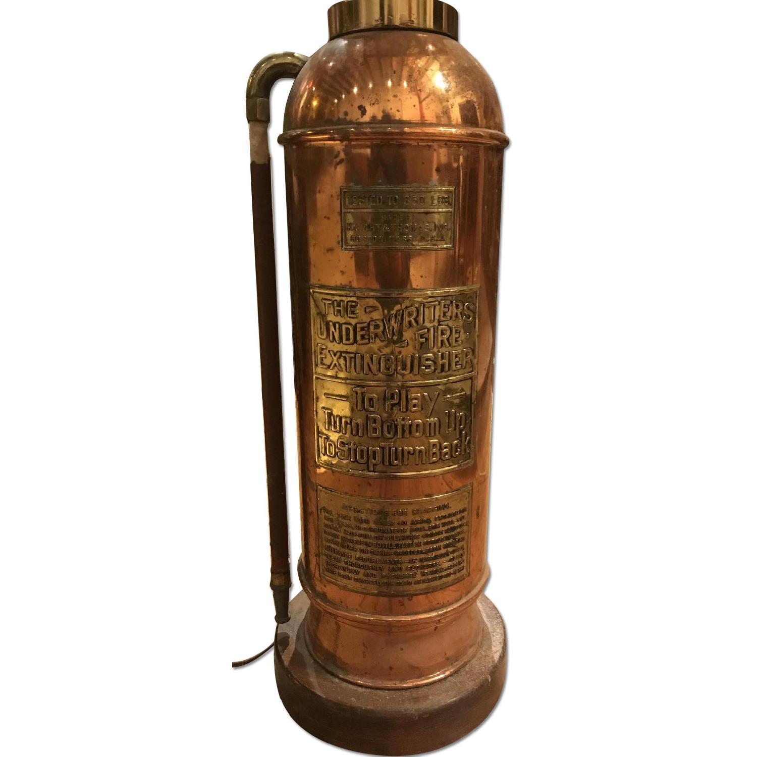 Vintage Fire Extinguisher Standing Lamp AptDeco