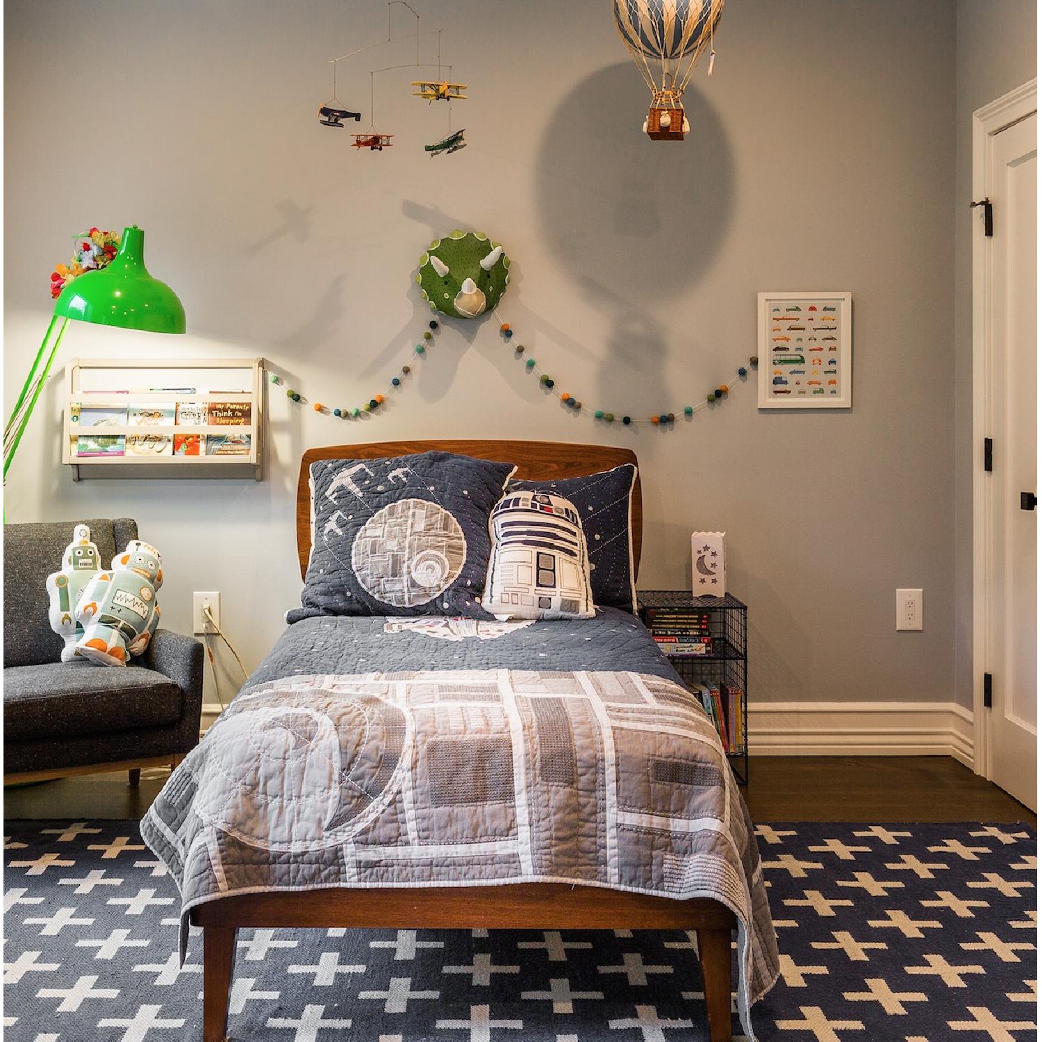 Land of Nod Ellipse Twin Bed in Walnut - image-2