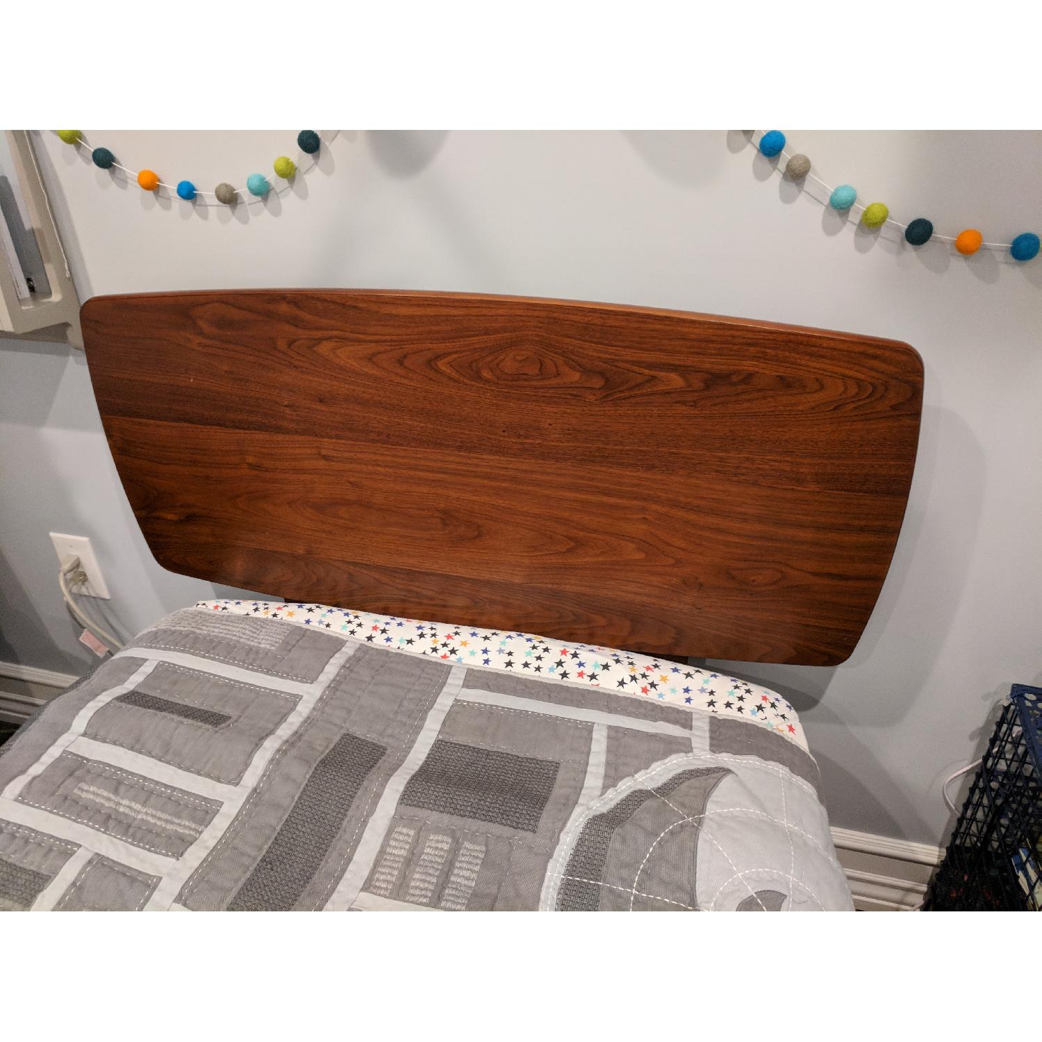 Land of Nod Ellipse Twin Bed in Walnut - image-3