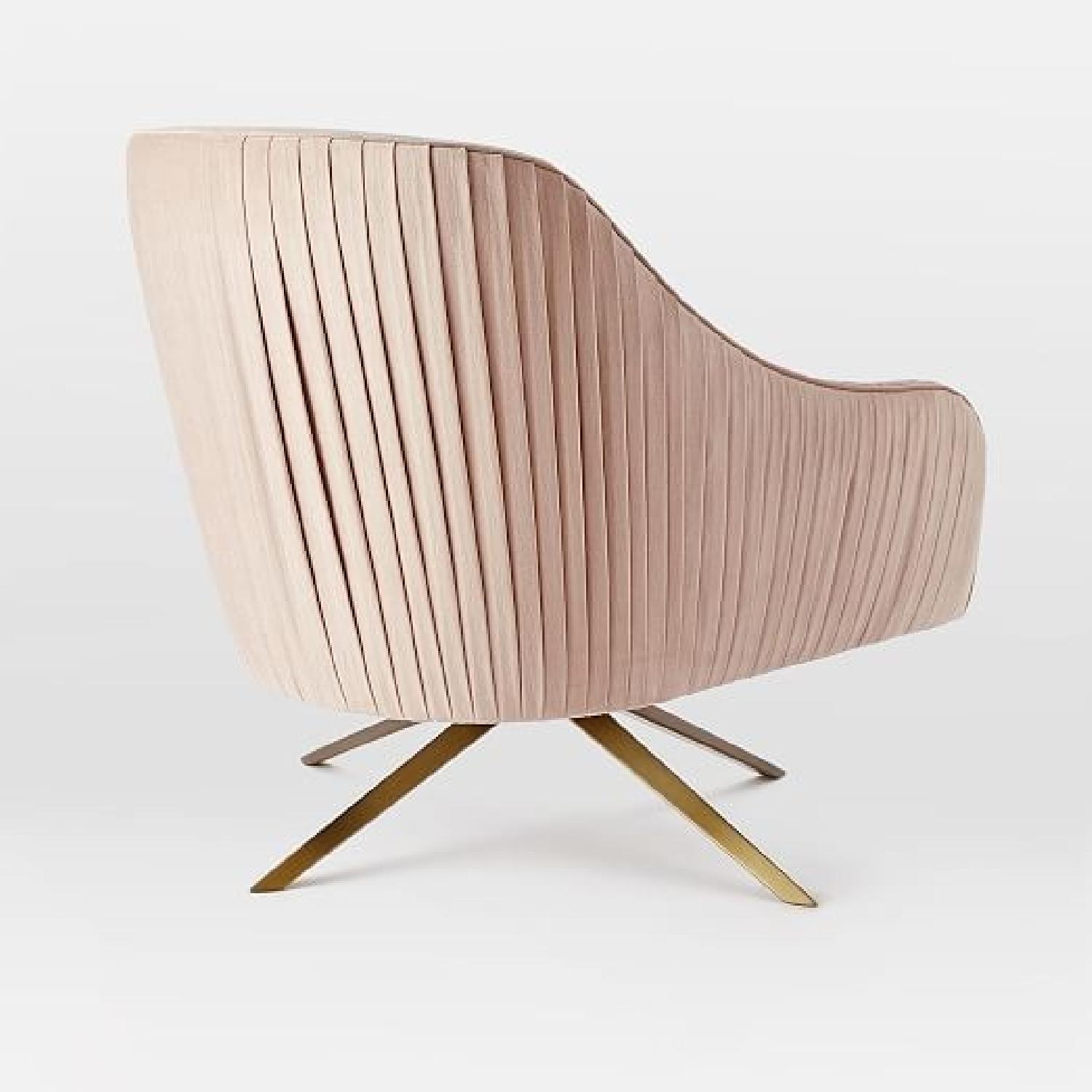 West Elm Roar+Rabbit Swivel Chair in Dusty Blush - image-1