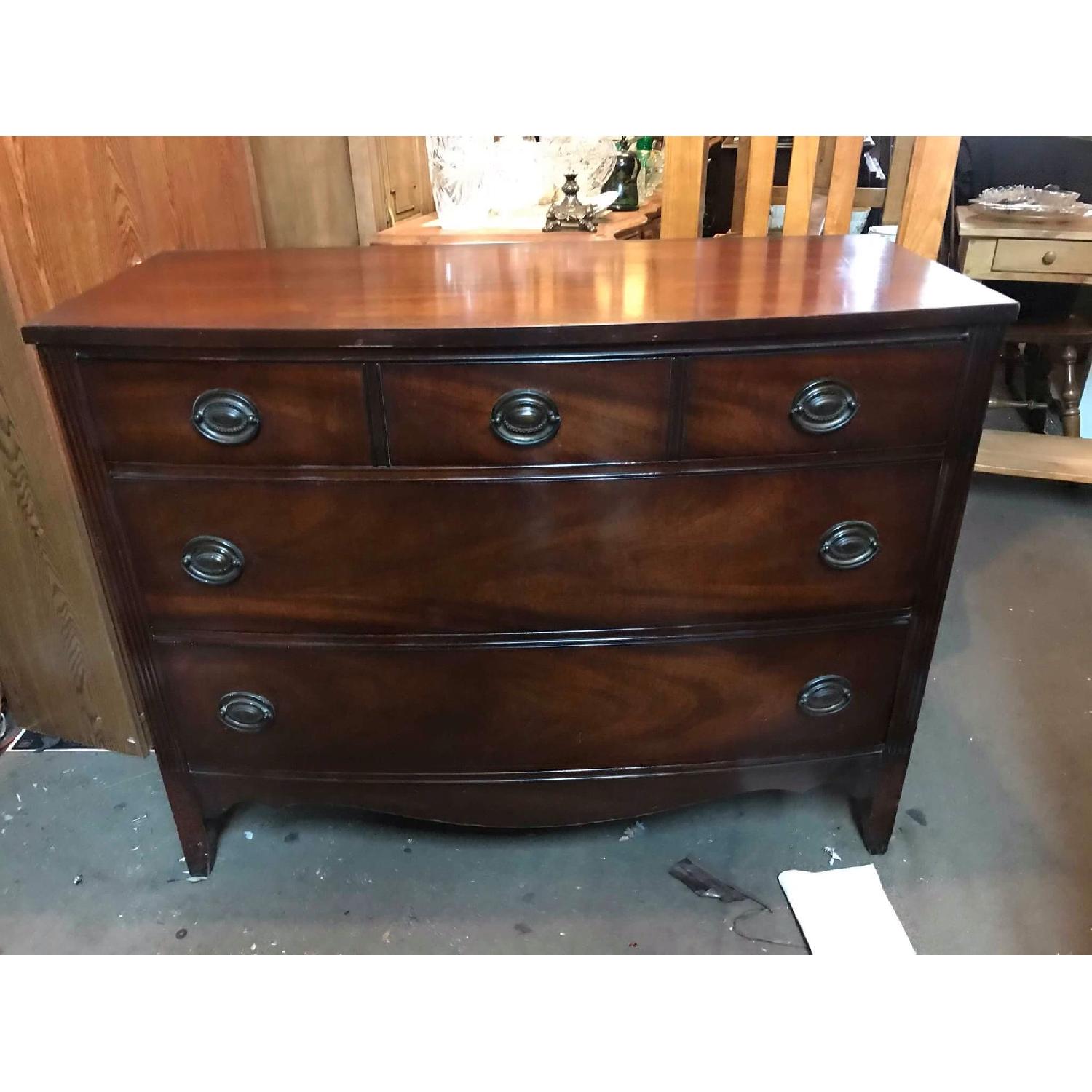 Antique 1930s 3 Drawer Mahogany Dresser - image-2