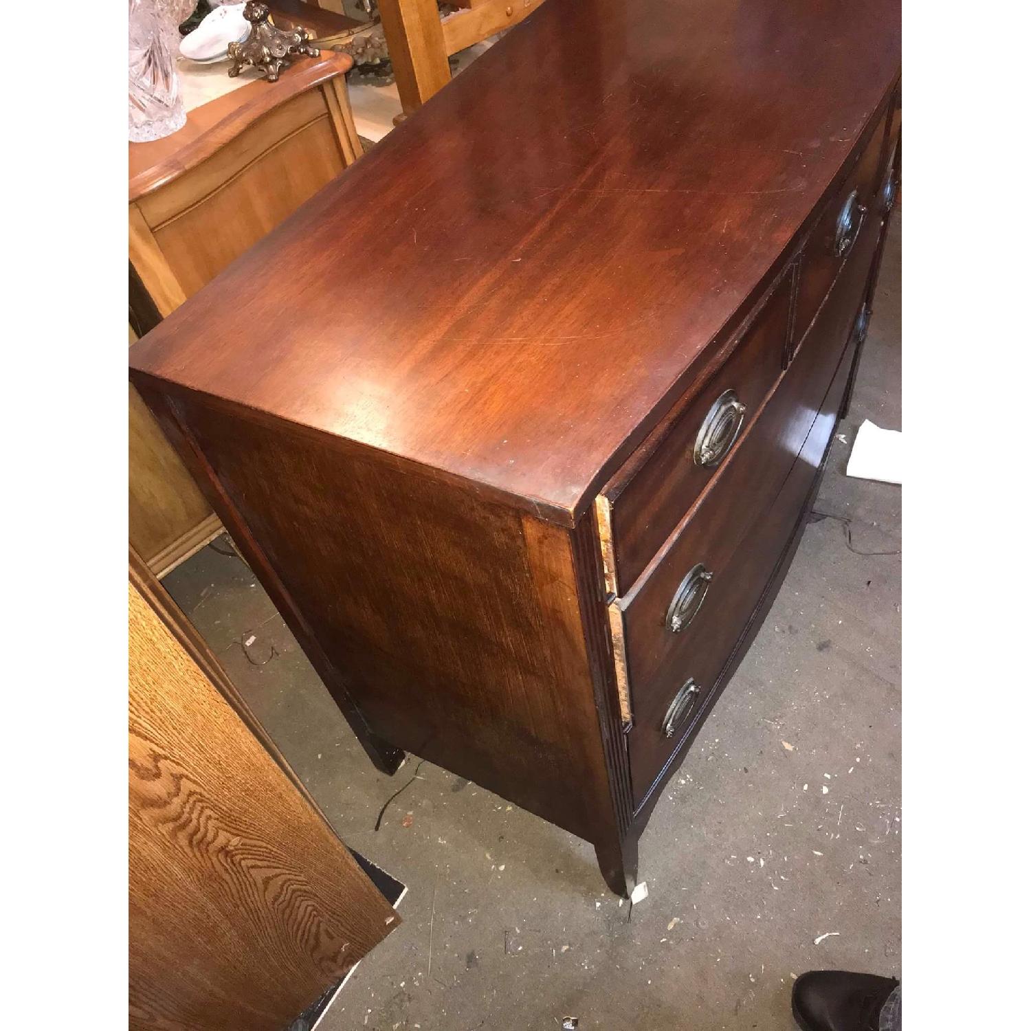 Antique 1930s 3 Drawer Mahogany Dresser - image-6
