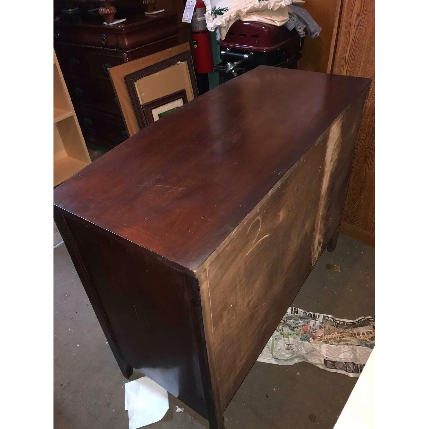 Antique 1930s 3 Drawer Mahogany Dresser - image-7