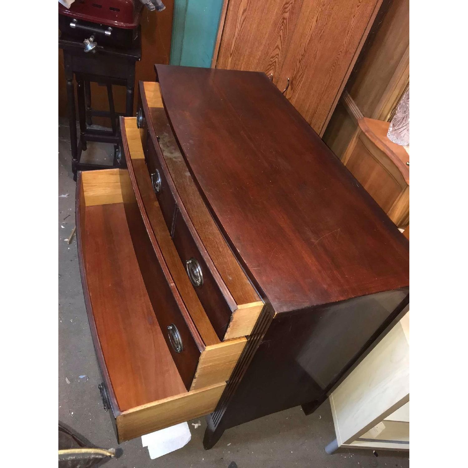 Antique 1930s 3 Drawer Mahogany Dresser - image-9