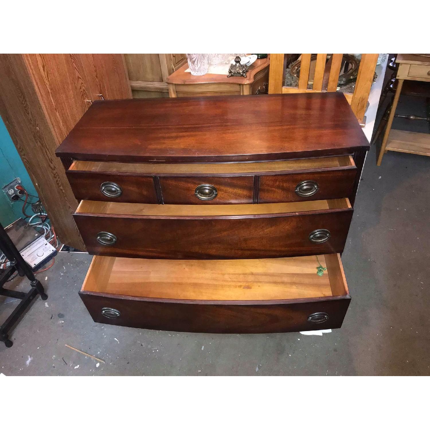 Antique 1930s 3 Drawer Mahogany Dresser - image-11
